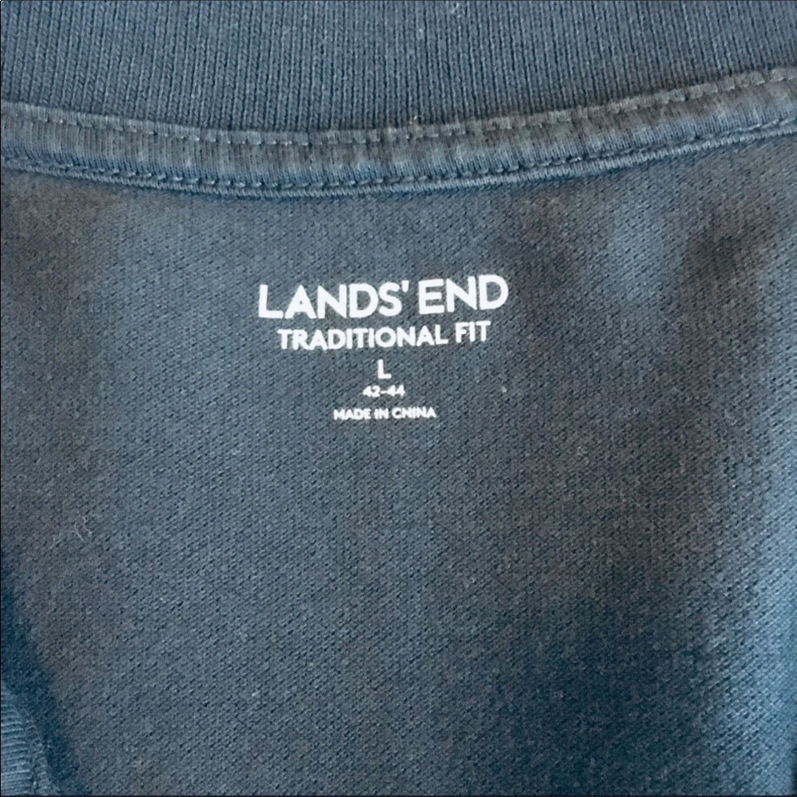 Lands' End Lands End navy polo short sleeve shirt Size US L / EU 52-54 / 3 - 5 Thumbnail