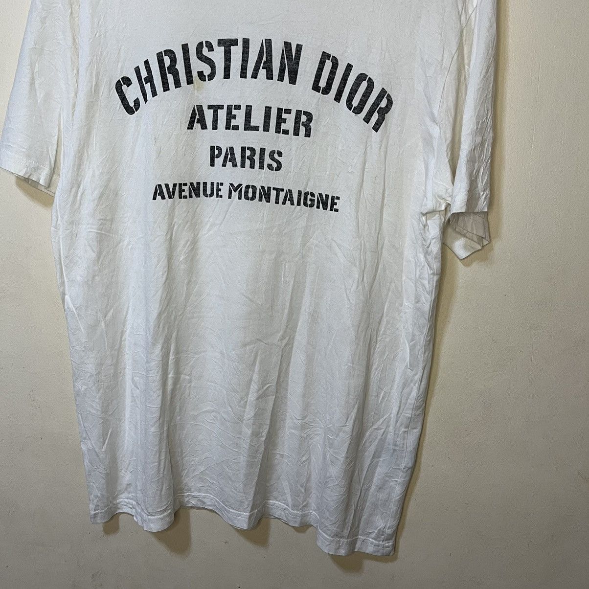 Dior Christian Dior Atelier Avenue Montaigne Logo White Shirt Size US L / EU 52-54 / 3 - 6 Thumbnail
