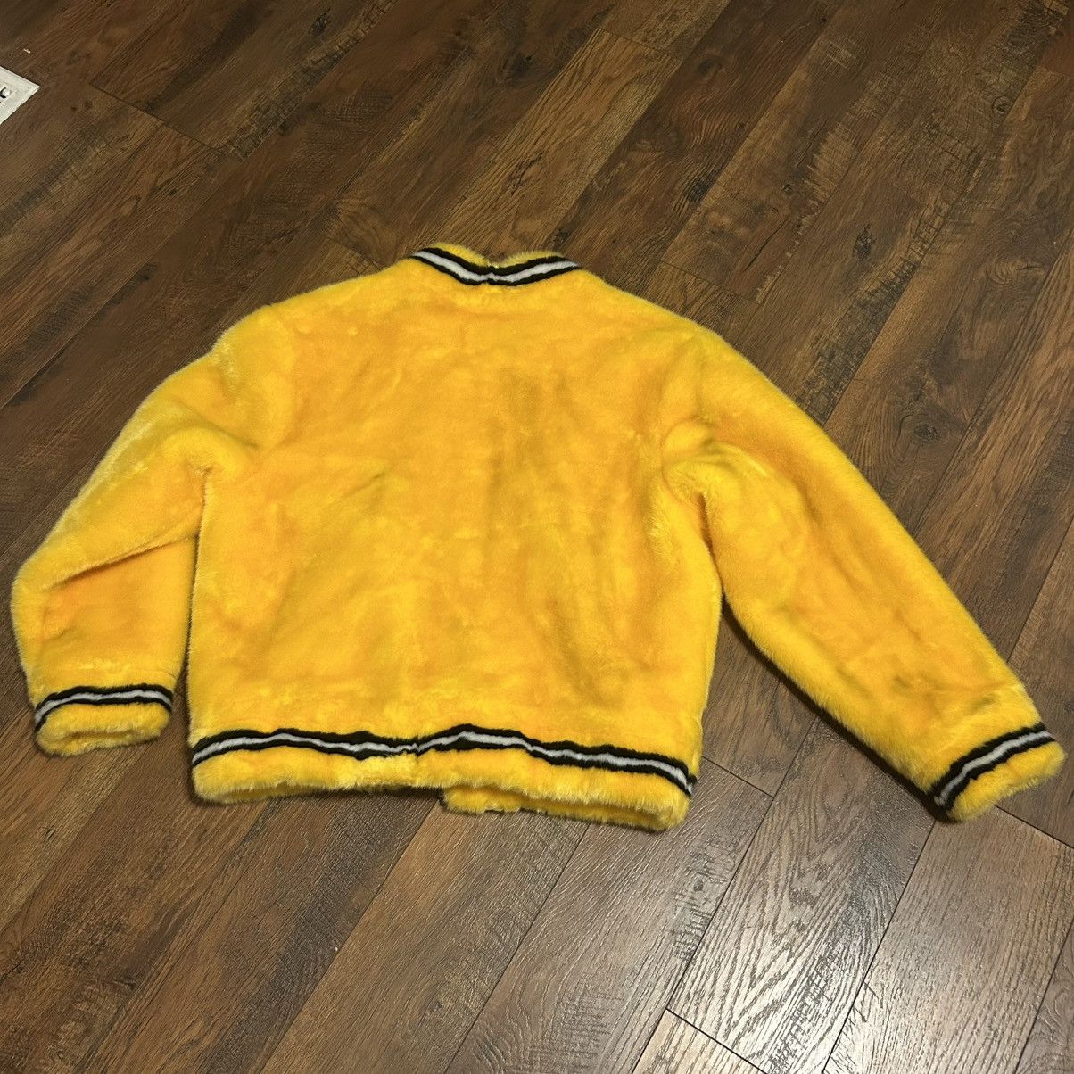 Supreme Supreme SS20 Faux Fur Varsity Jacket Yellow Size US XL / EU 56 / 4 - 3 Thumbnail
