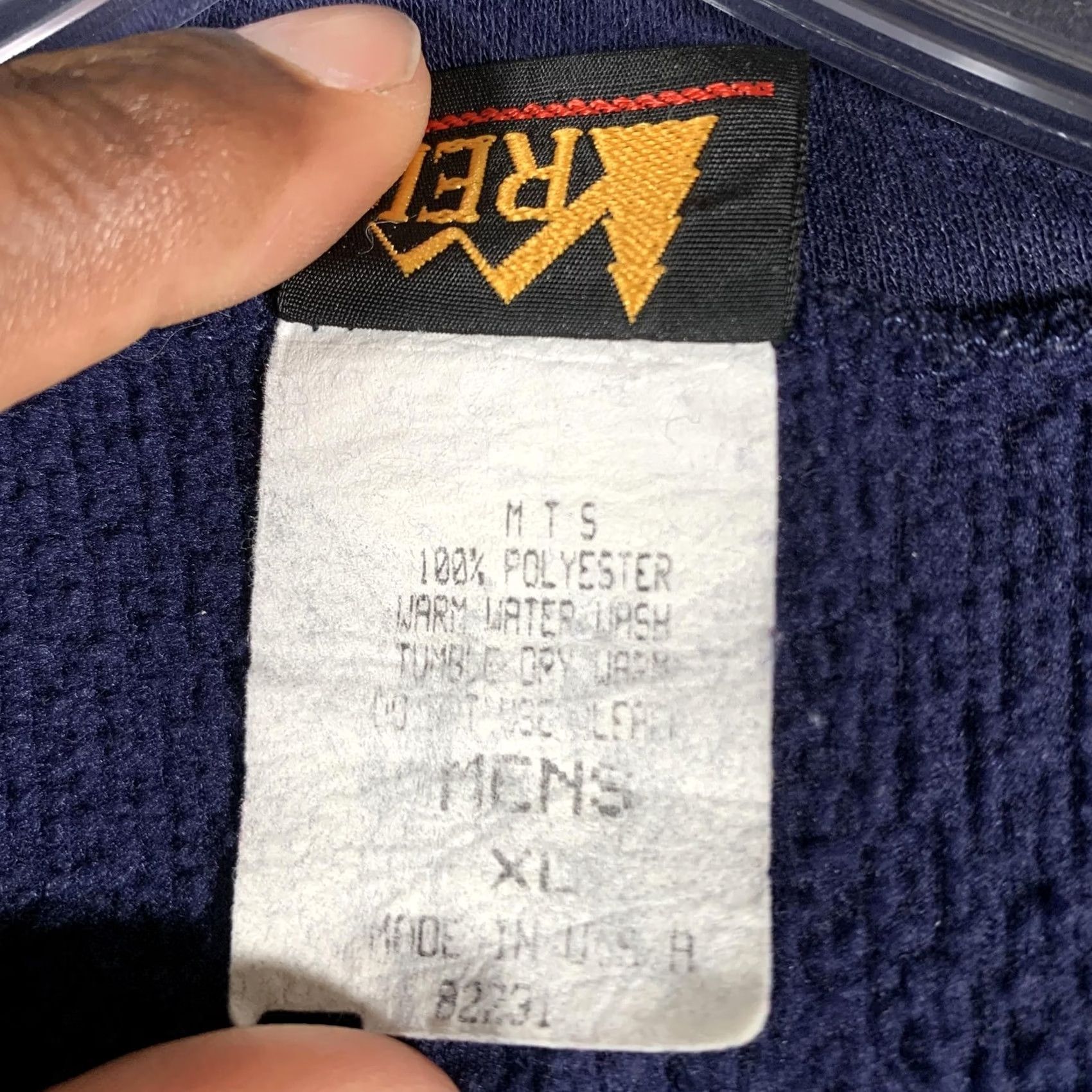 Vintage VINTAGE REI Pullover Mens XL Blue 1/4 Zip Fleece Waffle Knit Made USA 90s Size US XL / EU 56 / 4 - 5 Thumbnail