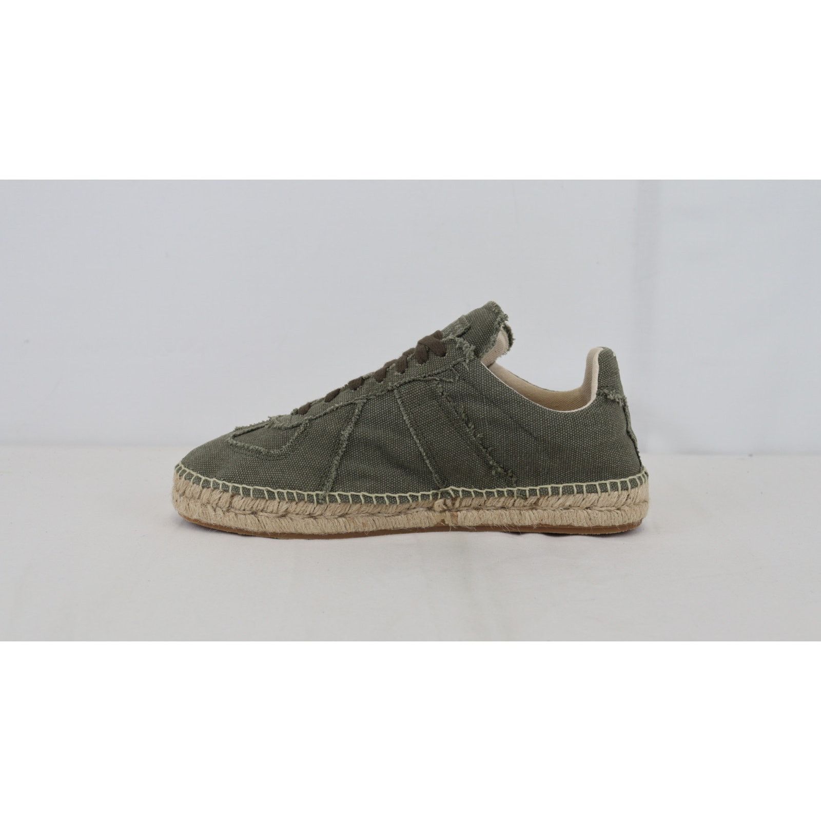 Maison Margiela o1rshd1 Canvas Low-Top Sneakers in Green Size US 8 / EU 41 - 2 Thumbnail