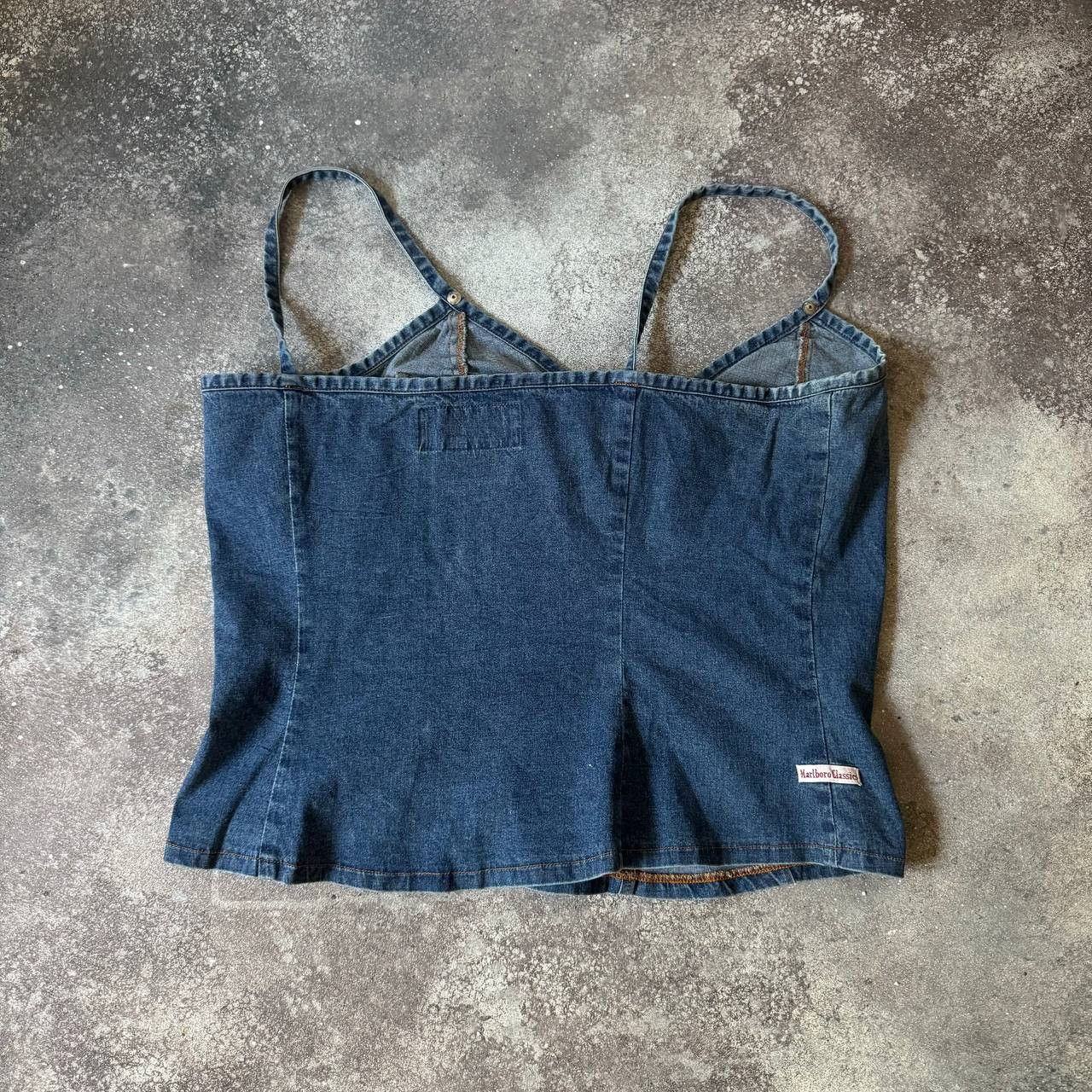 Japanese Brand × Marlboro × Vintage 90s Marlboro Classic Vintage Y2K Denim Top Size XL / US 12-14 / IT 48-50 - 7 Thumbnail