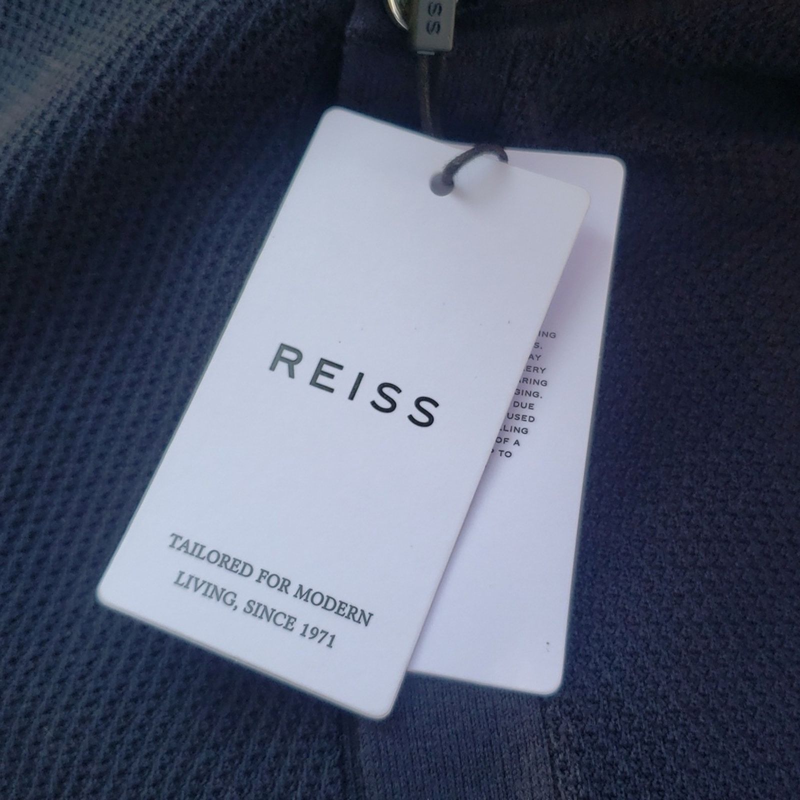 Reiss REISS Bravo Cotton Blend Textured Shirt, Size M Colour Navy Size US M / EU 48-50 / 2 - 7 Thumbnail