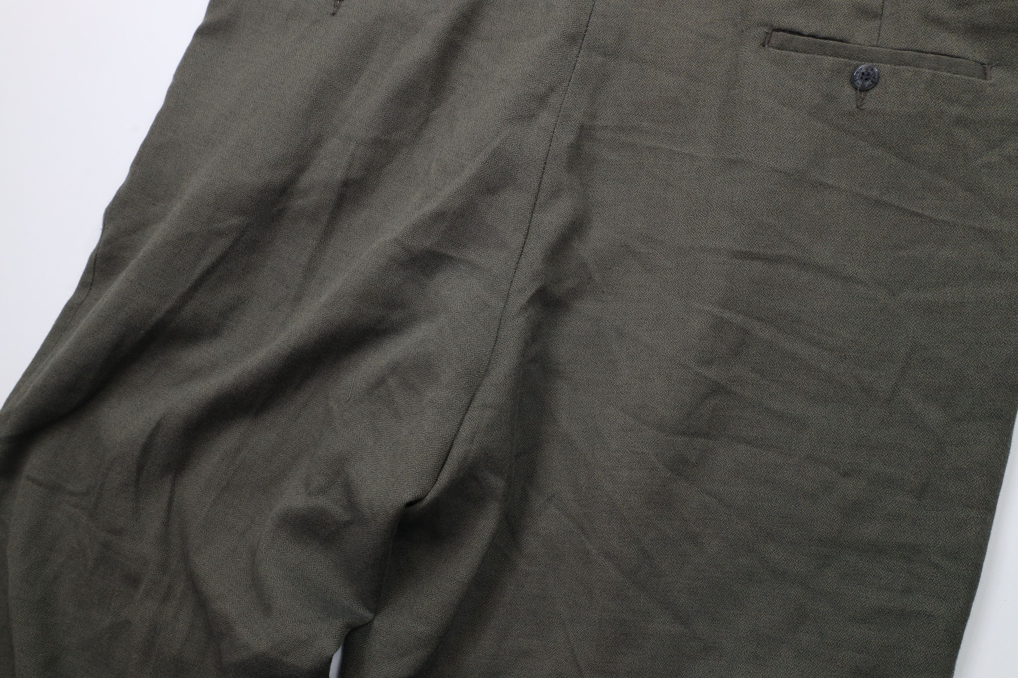 Vintage Vintage 90s Streetwear Wool Blend Wide Leg Chino Pants Green Size US 42 / EU 58 - 13 Thumbnail