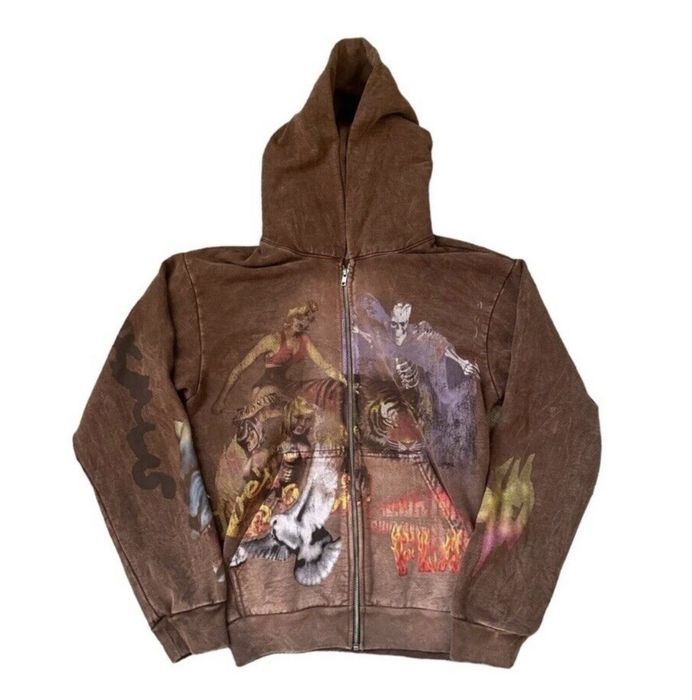 Travis Scott Travis Scott Utopia Tour Circus Maximus Brown Zip Up ...