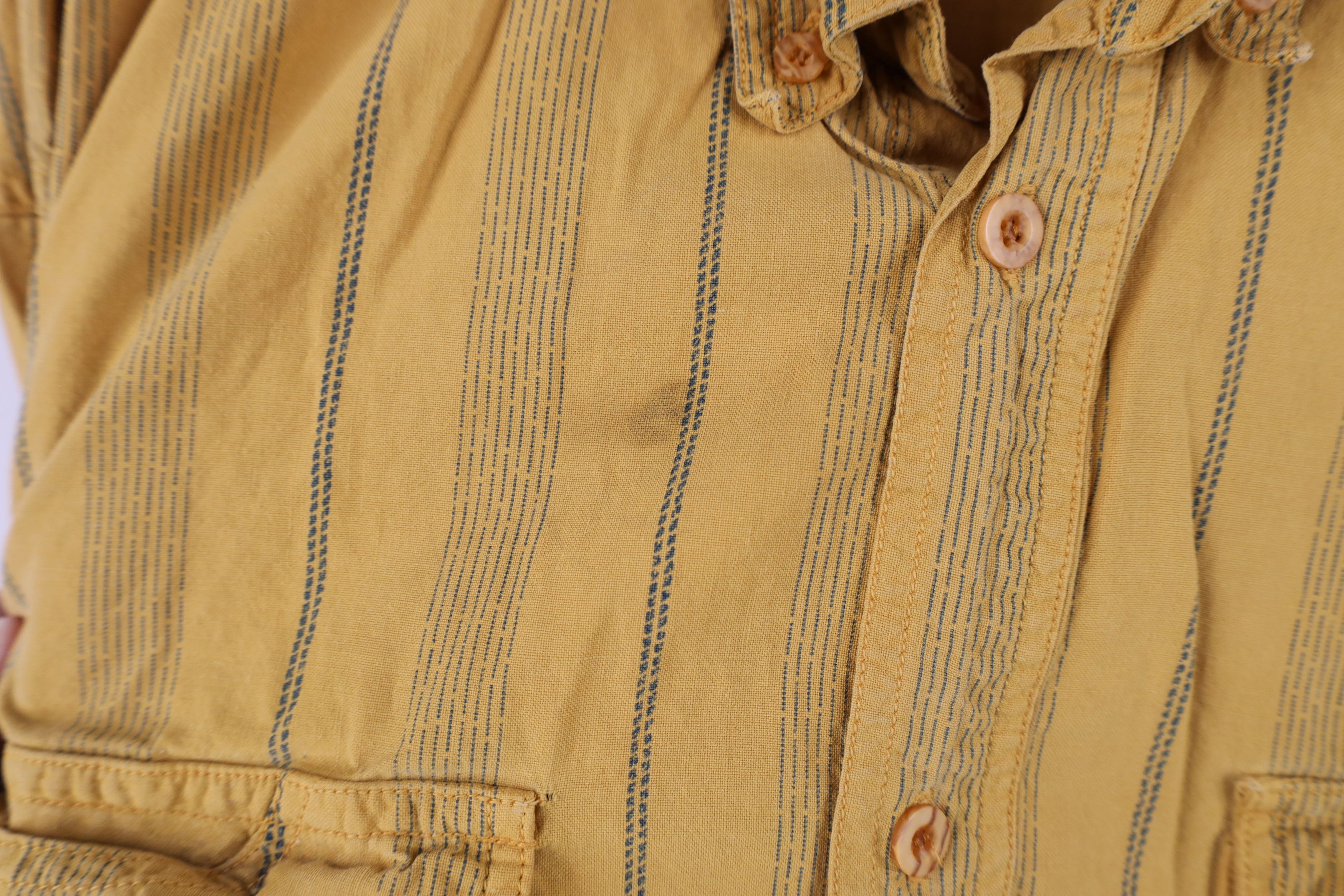 Vintage Vintage 90s Streetwear Big Pocket Striped Button Down Shirt Size US M / EU 48-50 / 2 - 6 Thumbnail