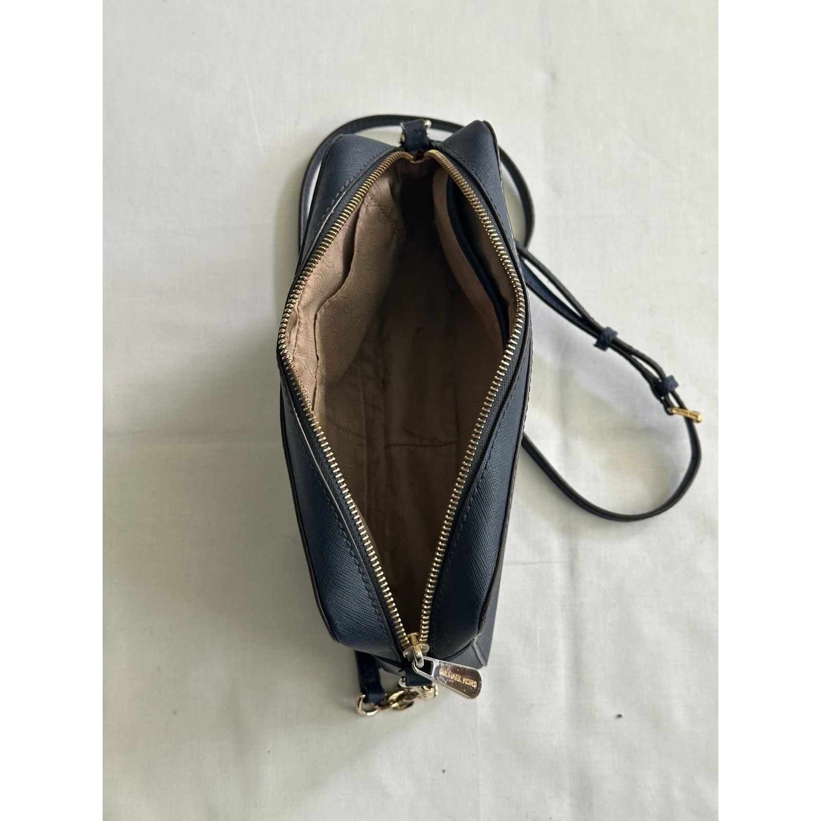 Michael Kors Michael Kors Jet Saffiano Leather Crossbody Bag – Navy Size ONE SIZE - 5 Thumbnail
