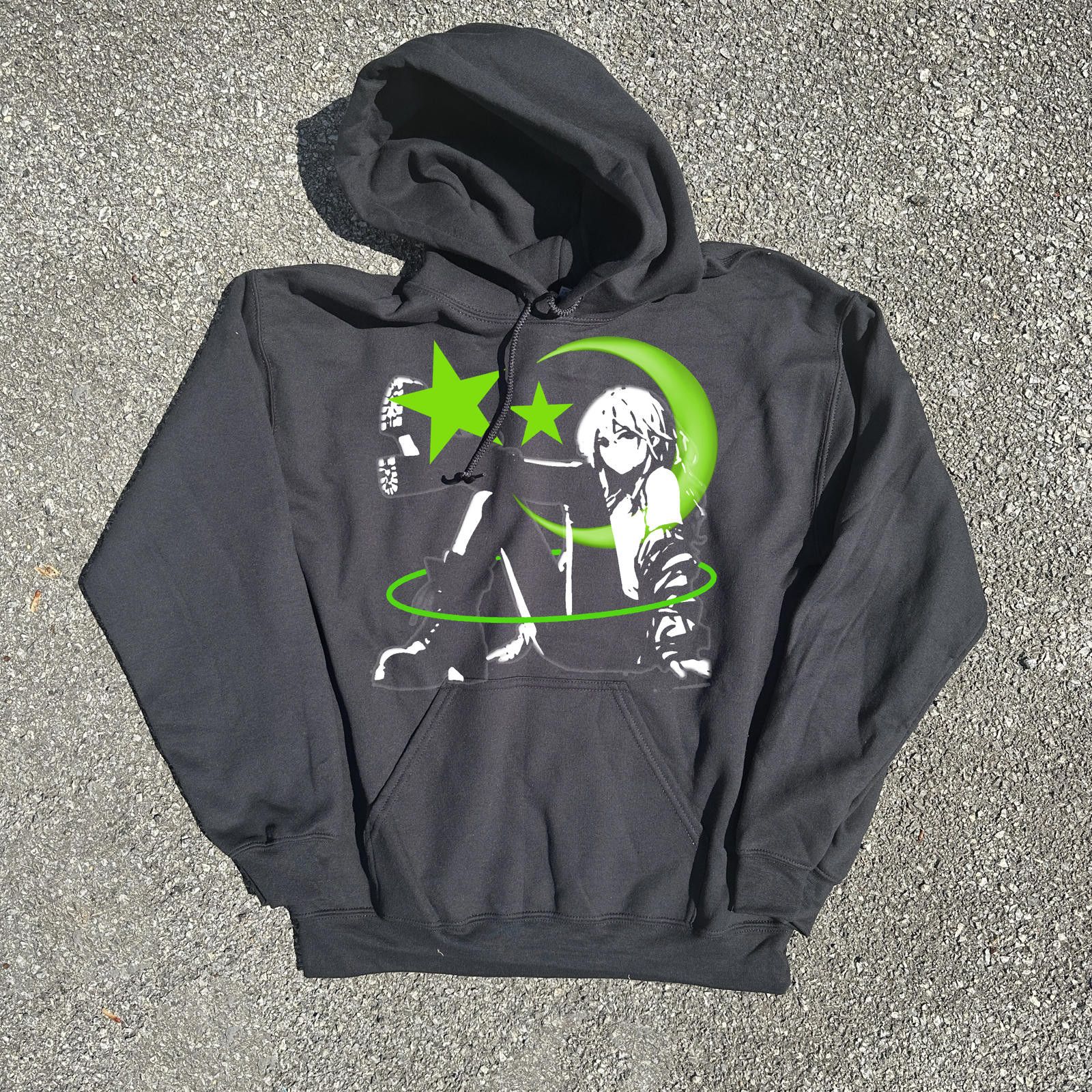image of Muse Hoodie Black / Green M, Men's (Size Medium)