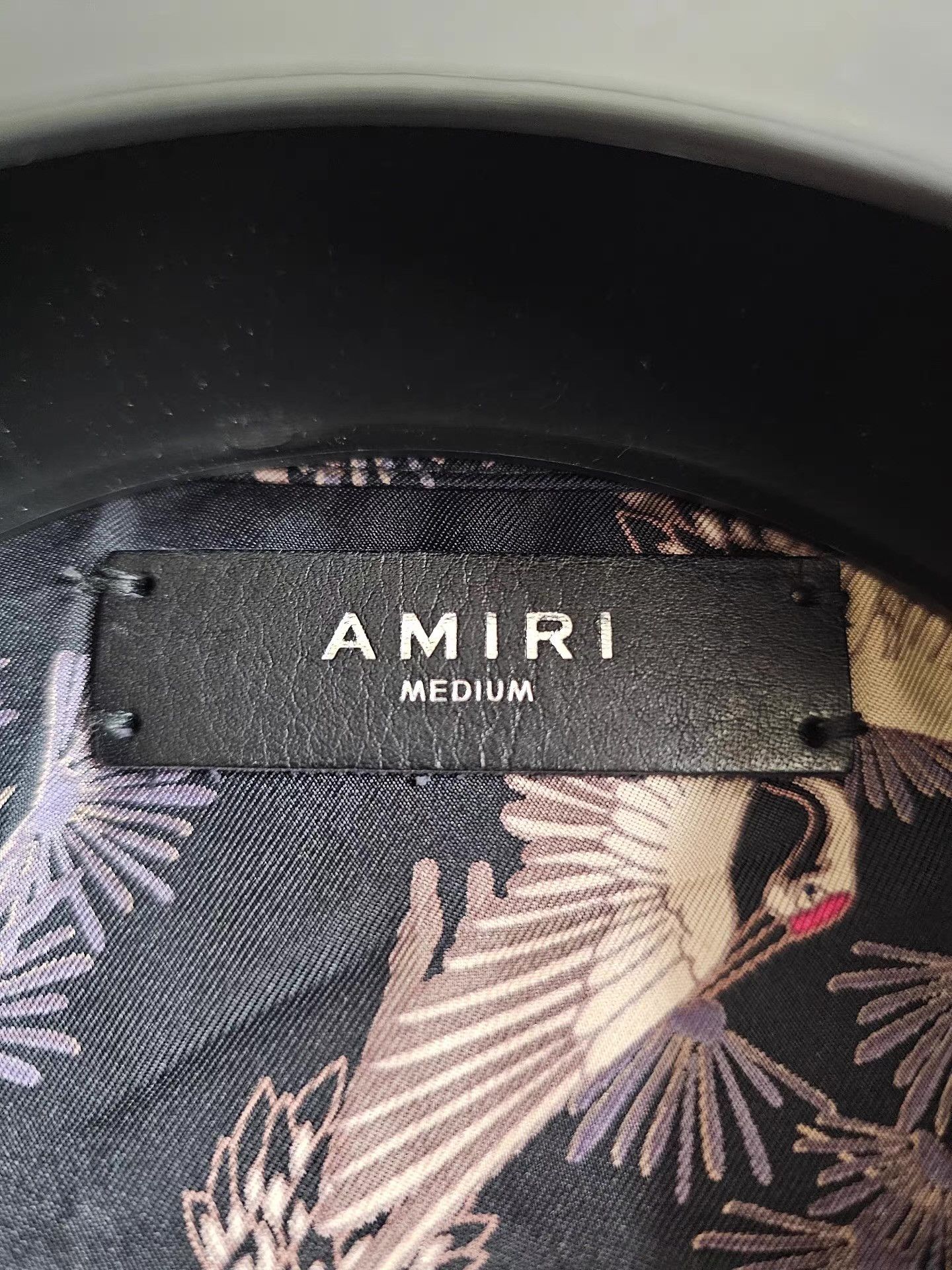 Amiri Amiri black short-sleeve shirt with white crane print, Size US M / EU 48-50 / 2 - 4 Thumbnail