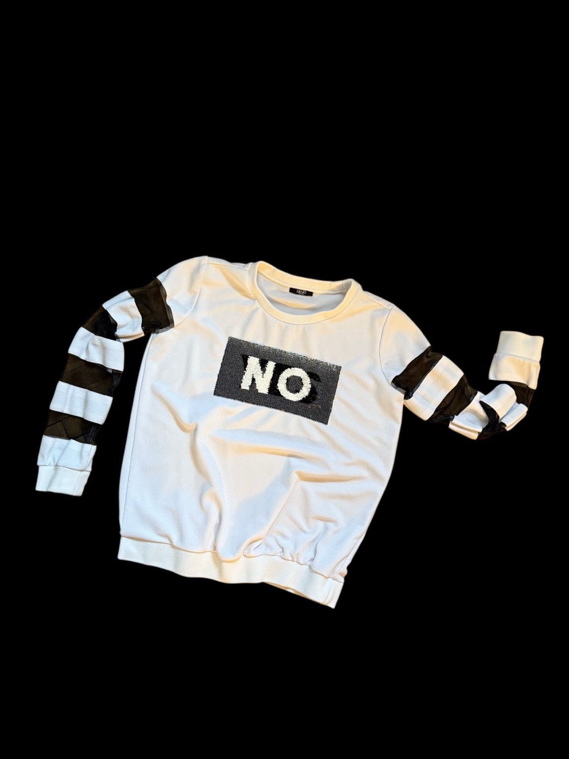 Liu Jo LIU JO Milano YES/NO Sequin Sweatshirt Size M / US 6-8 / IT 42-44 - 2 Thumbnail