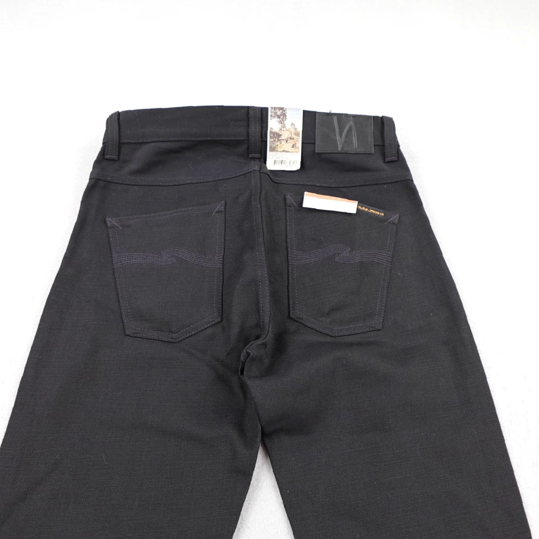 Nudie Jeans Nudie Jeans Co Slim Fit Jeans 28x32 Regular Button Fly Denim Black Fearless Freddie Men's Mature Mens 28x32 Slim Raw Denim Size US 28 / EU 44 - 5 Thumbnail