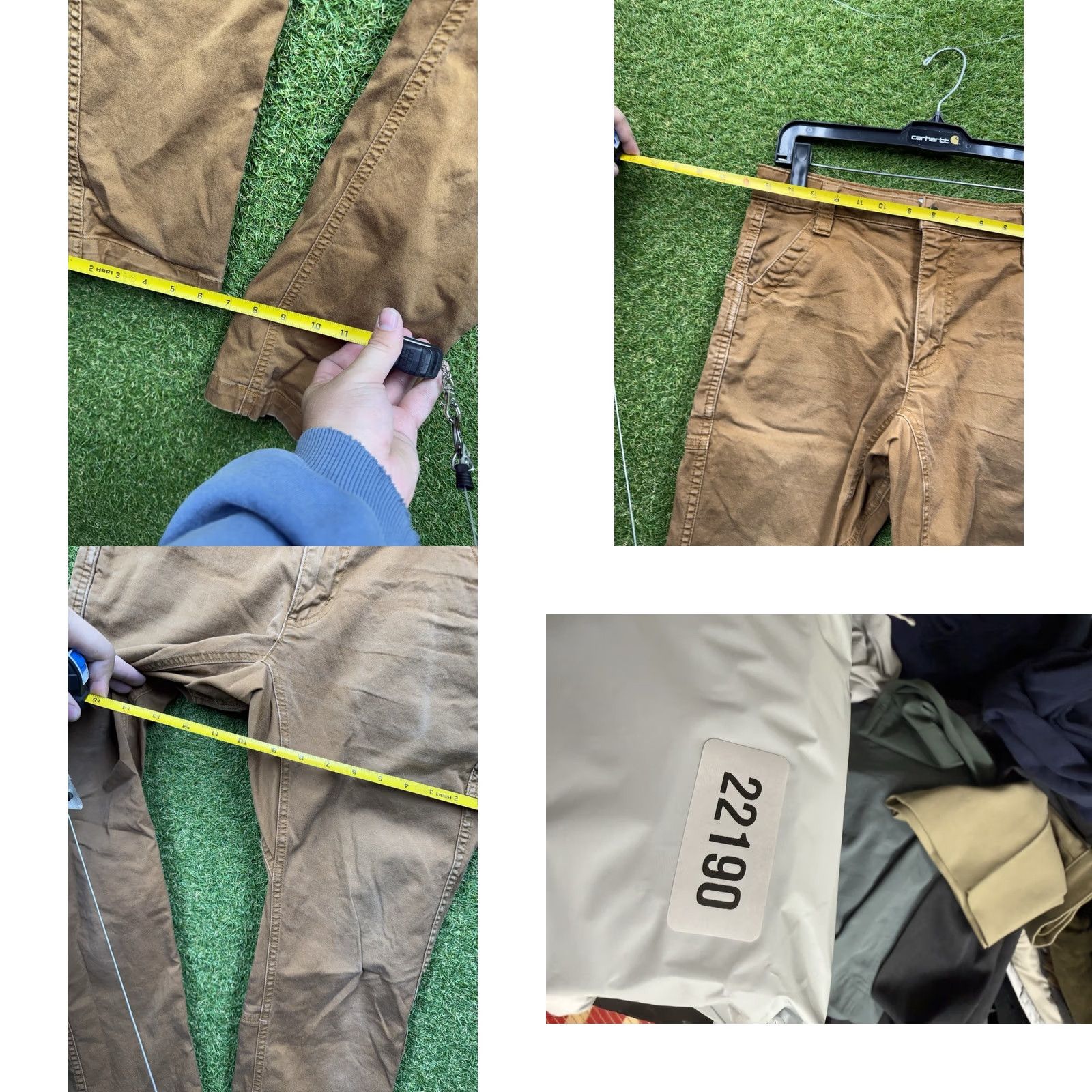 Vintage Edgevale Yonder Pants Mens 30x30 Khaki Slim Straight Work Duck Cotton Canvas USA Pants Size US 30 / EU 46 - 8 Thumbnail