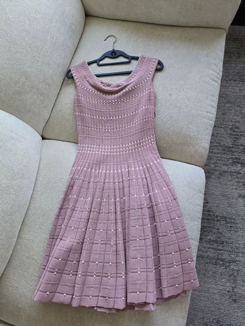 Alexander McQueen Alexander McQUEEN Slimming Heavy Industry Dress Knitted Ski Size L / US 10 / IT 46 - 1 Thumbnail