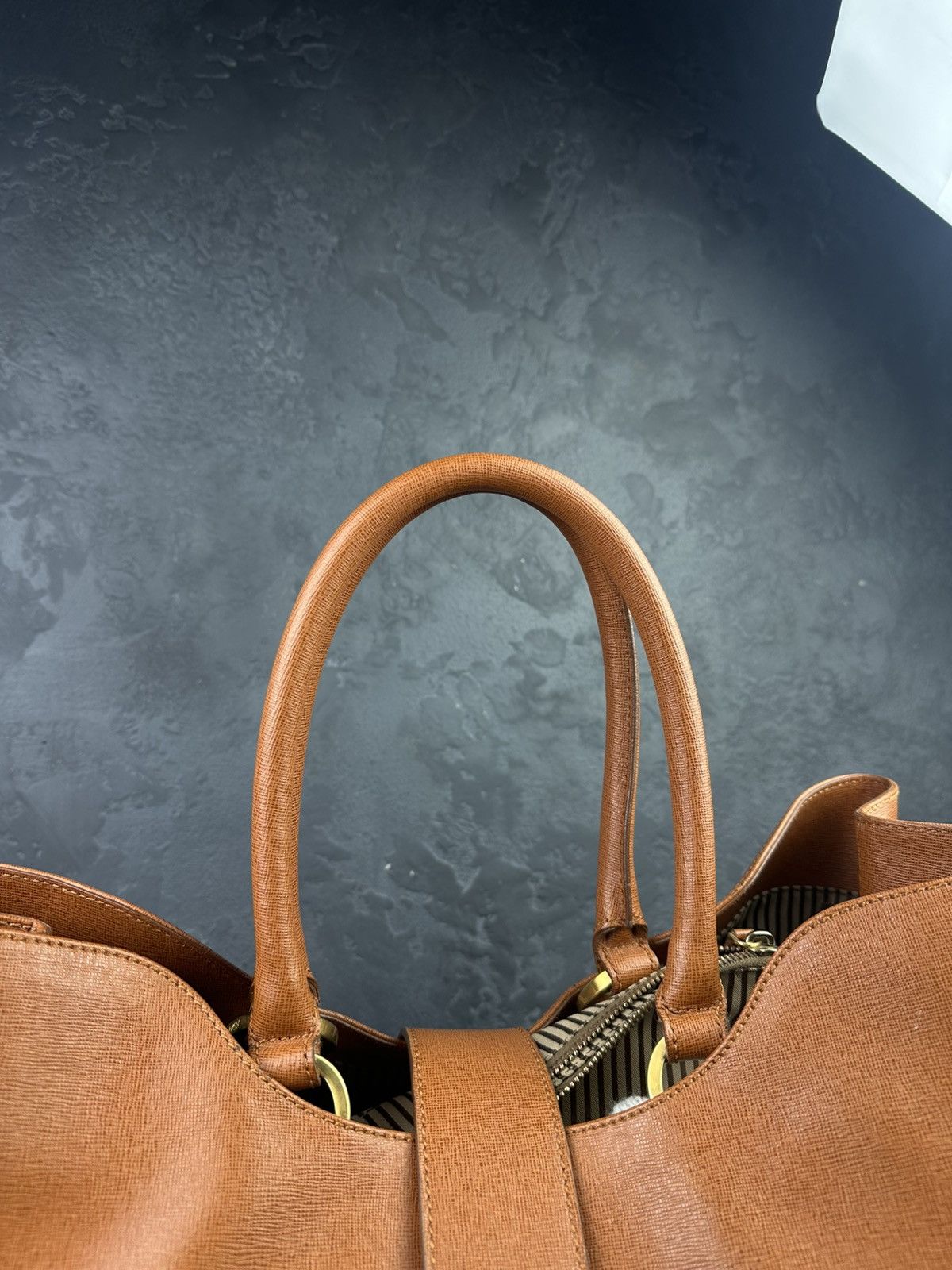 Fendi Fendi Brown Leather Chameleon Shopping Tote Bag Size ONE SIZE - 6 Thumbnail