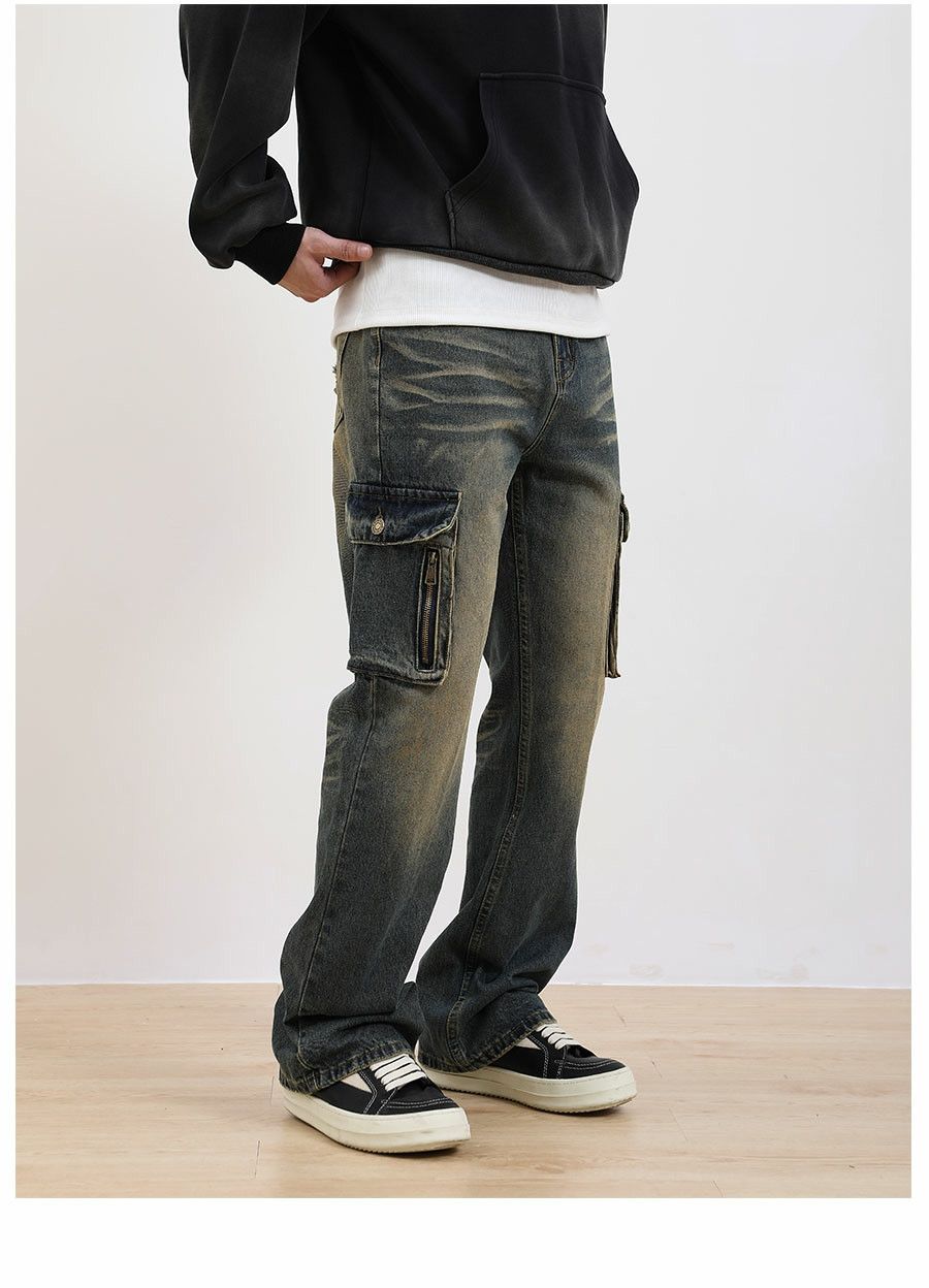 washed faded damaged grunge jeans