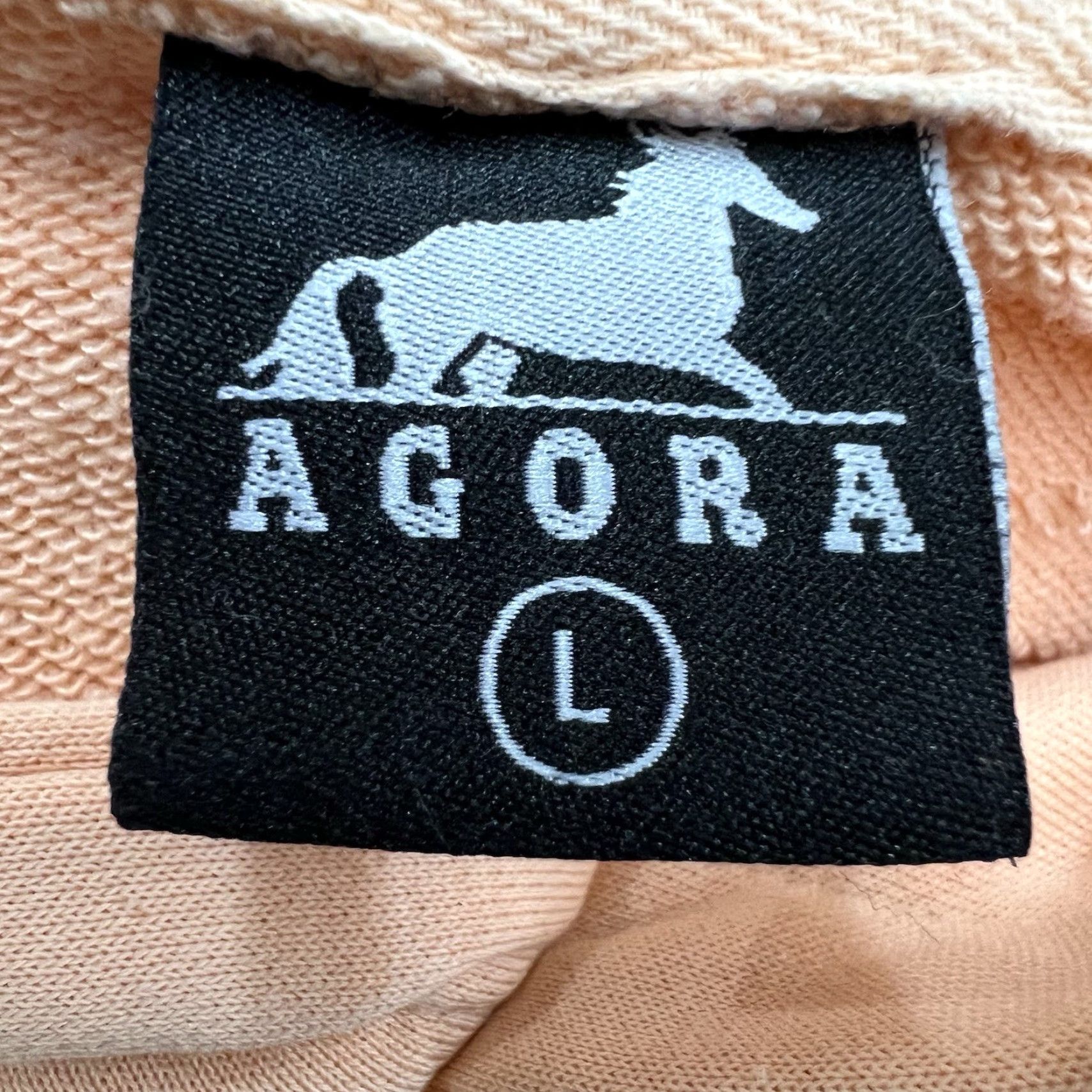 Agora Agora Hooded Sweatshirt Size L Peach Womens Size L / US 10 / IT 46 - 6 Thumbnail