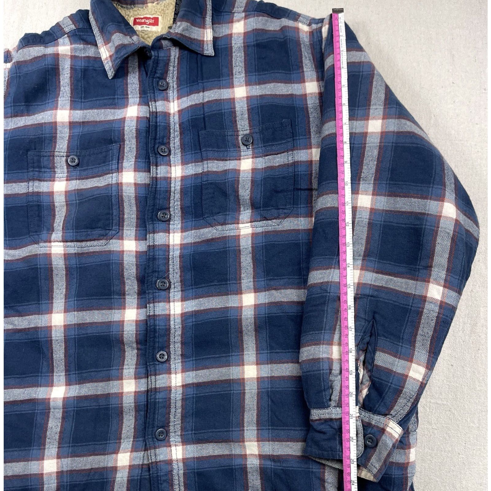 Wrangler Wrangler Jacket Shirt Men L Flannel Plaid Sherpa Lined Button Up Multicolor 90s Outdoor Workwear Mens Size US L / EU 52-54 / 3 - 7 Thumbnail