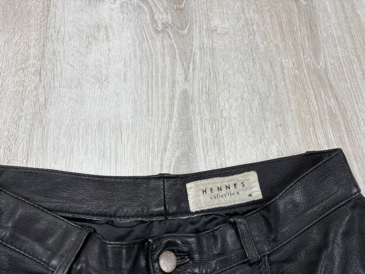 Genuine Leather × Leather × Vintage Womens biker moto leather pants Hennes Collection Size 40 Size 24" / US 00 / IT 34 - 6 Thumbnail