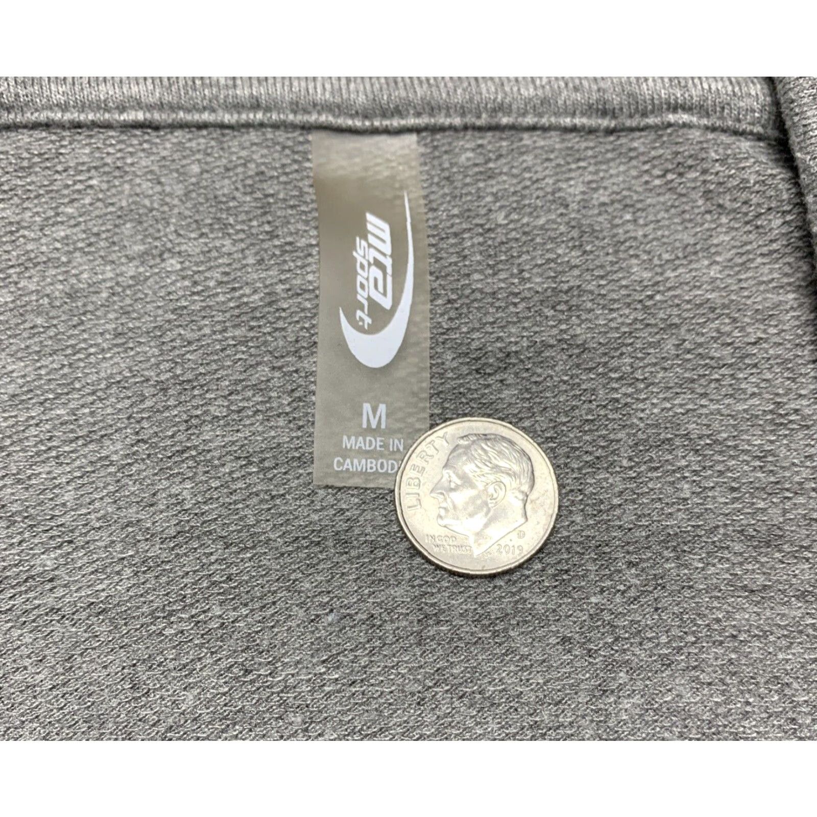 Vintage MTA Sport Hoodie Woman’s Size Medium Gray Dolman Sleeve 4" Side Slits Hooded Pullover Womens Size M / US 6-8 / IT 42-44 - 7 Thumbnail