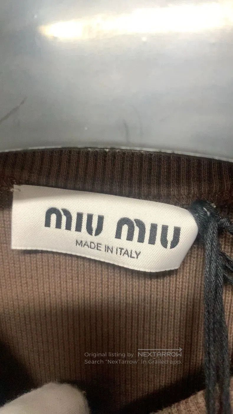 Miu Miu Miu Miu Brown Short Sleeve T. Size US S / EU 44-46 / 1 - 6 Thumbnail