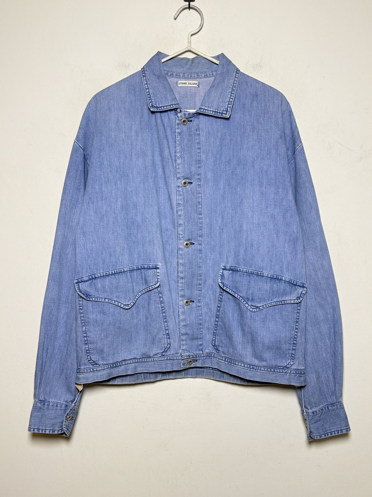 Stone Island Stone Island Marina denim jacket reflective logo 80s Size US L / EU 52-54 / 3 - 2 Thumbnail