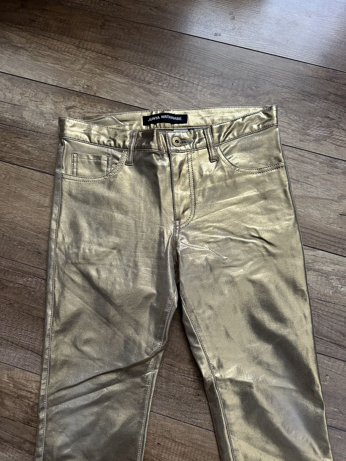 Junya Watanabe Junya Watanabe Japanese Gold Pants Trousers Size 24" / US 00 / IT 34 - 3 Thumbnail