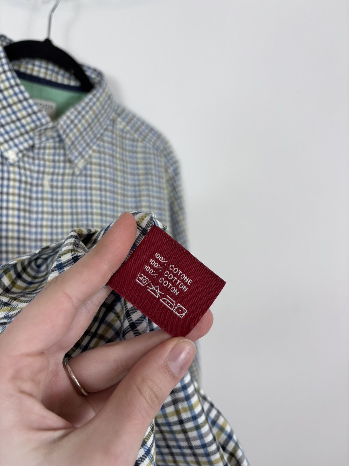 Boggi Boggi Milano BM39 Men’s Tattersall Check Button Up Shirt Size US L / EU 52-54 / 3 - 12 Thumbnail