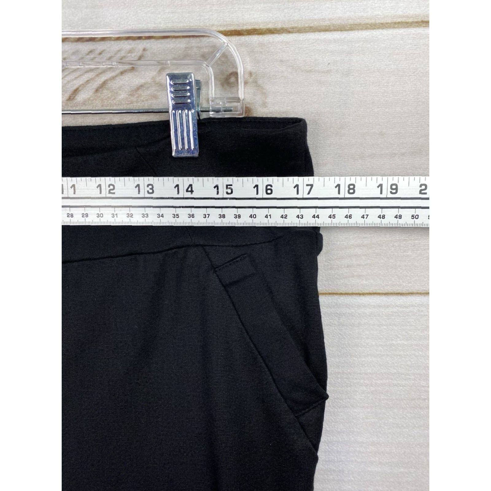 Vintage SOHO Leggings Womens PL Black High Rise Ankle Cropped Pull On Comfy Gym Size 36" / US 14 / IT 50 - 3 Thumbnail