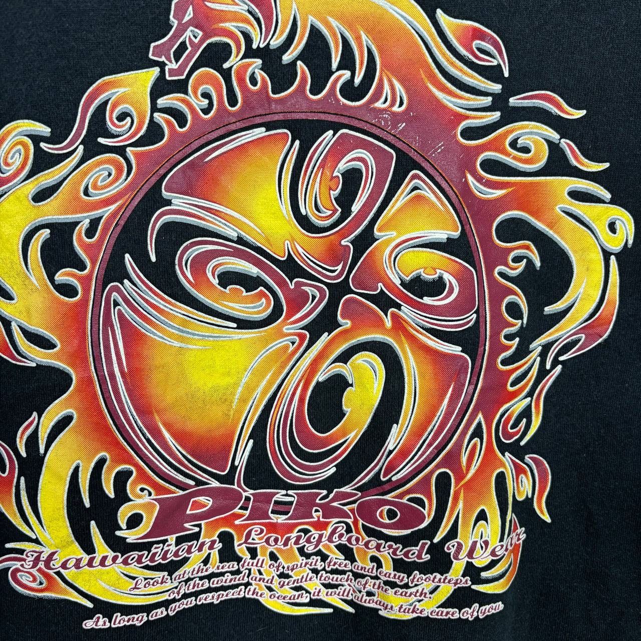 Other Vintage Piko Hawaiian Longboard Surf Sweatshirt Y2K Flames Size US XXL / EU 58 / 5 - 5 Thumbnail