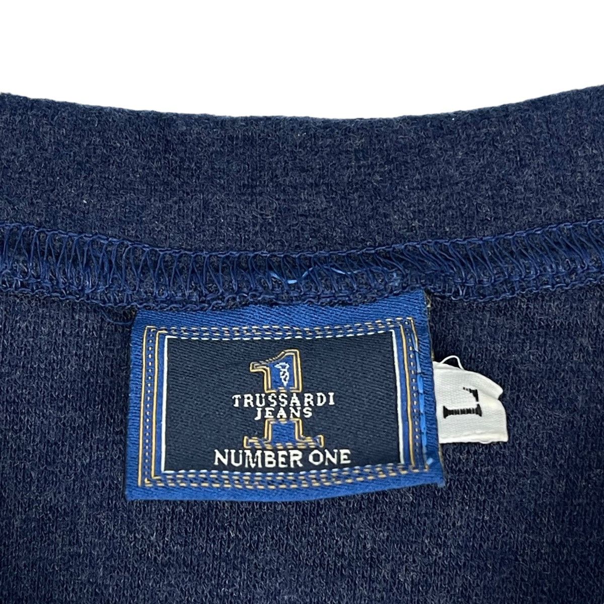 Trussardi × Vintage Vintage Trussardi Jeans Full Print Crewneck Sweatshirt Size US L / EU 52-54 / 3 - 5 Thumbnail