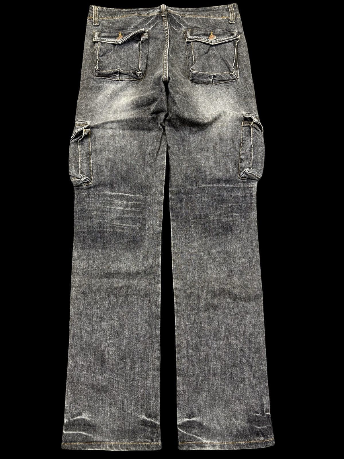 Japanese Brand 💥Multipockets💥GLOBAL WORK 3D 8 Pockets Cargo Jeans F989 Size US 31 - 2 Thumbnail
