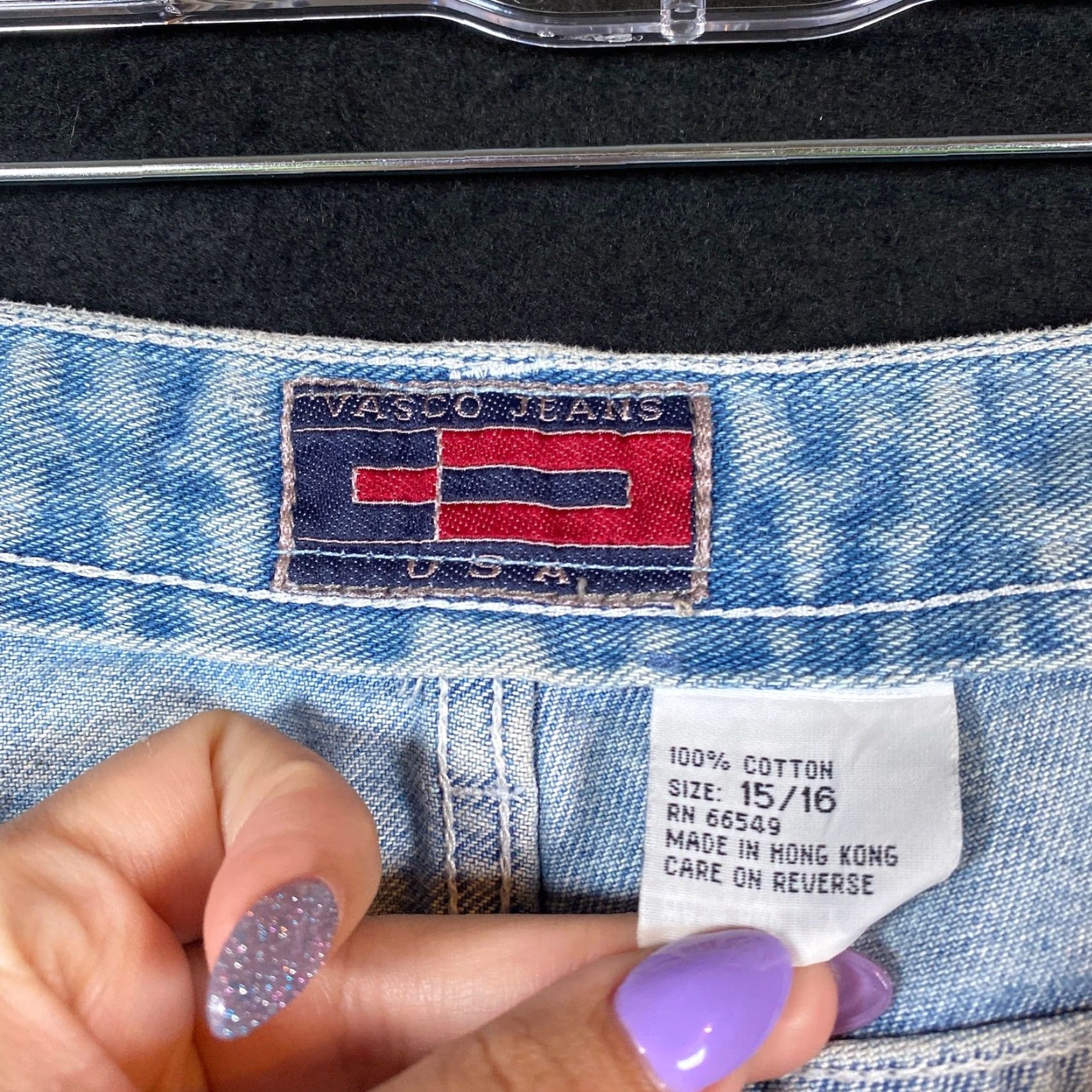 Vintage VINTAGE Vasco Womens Jeans Blue Denim Snake Print Straight Leg 15/16 Jeans Womens 33" Waist High Rise 5-Pocket Denim 100% Cotton Casual Vintage Size 36" / US 14 / IT 50 - 6 Thumbnail