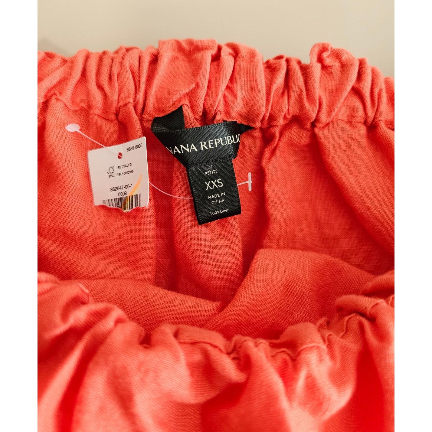 Banana Republic BANANA REPUBLIC Off-Shoulders Meridian Linen Ruffle Top XXS Size XXS / US 00 / IT 34 - 11 Thumbnail
