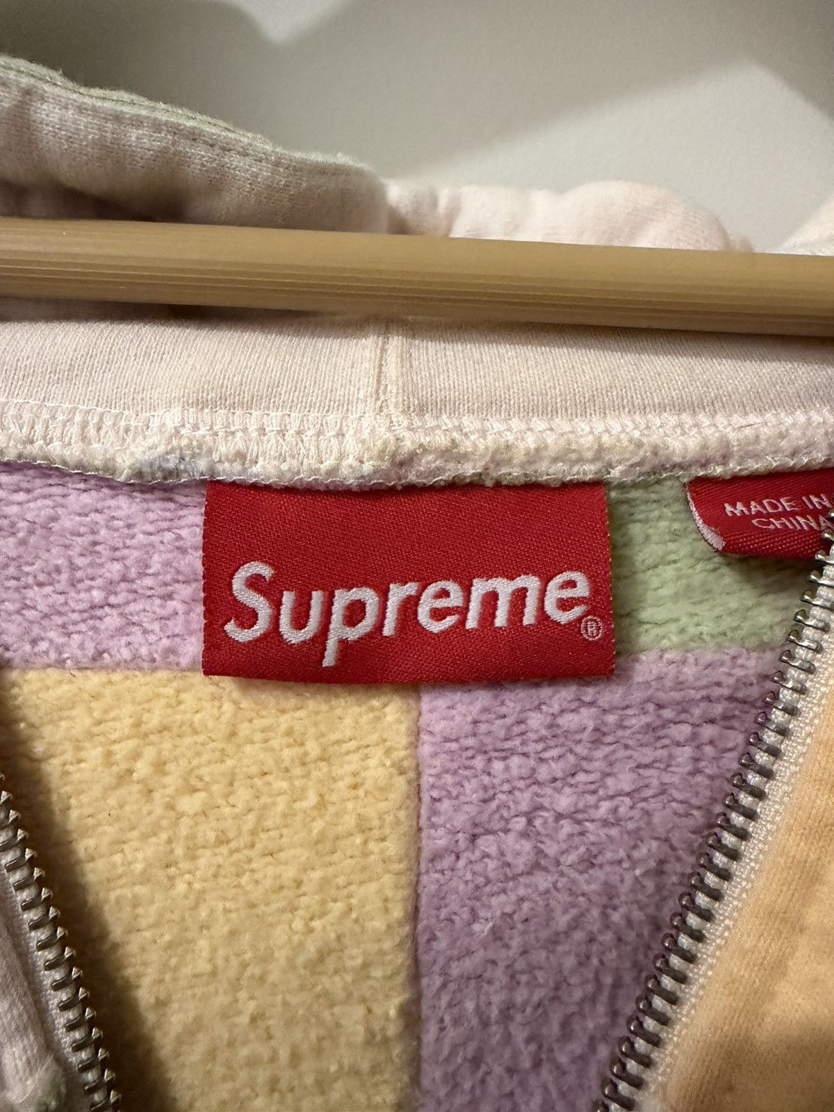 Supreme Supreme Reverse Patchwork Zip Up Hooded Sweatshirt Size US L / EU 52-54 / 3 - 2 Thumbnail