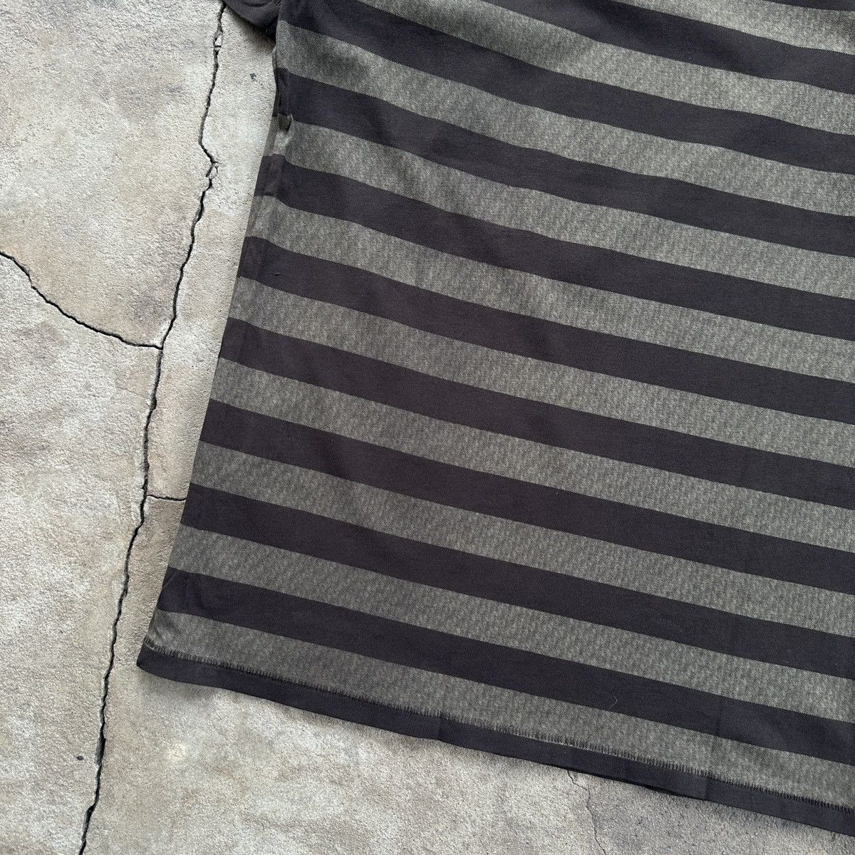 Japanese Brand QS Japanese Stripe Brown Printed Tee Size US M / EU 48-50 / 2 - 8 Thumbnail