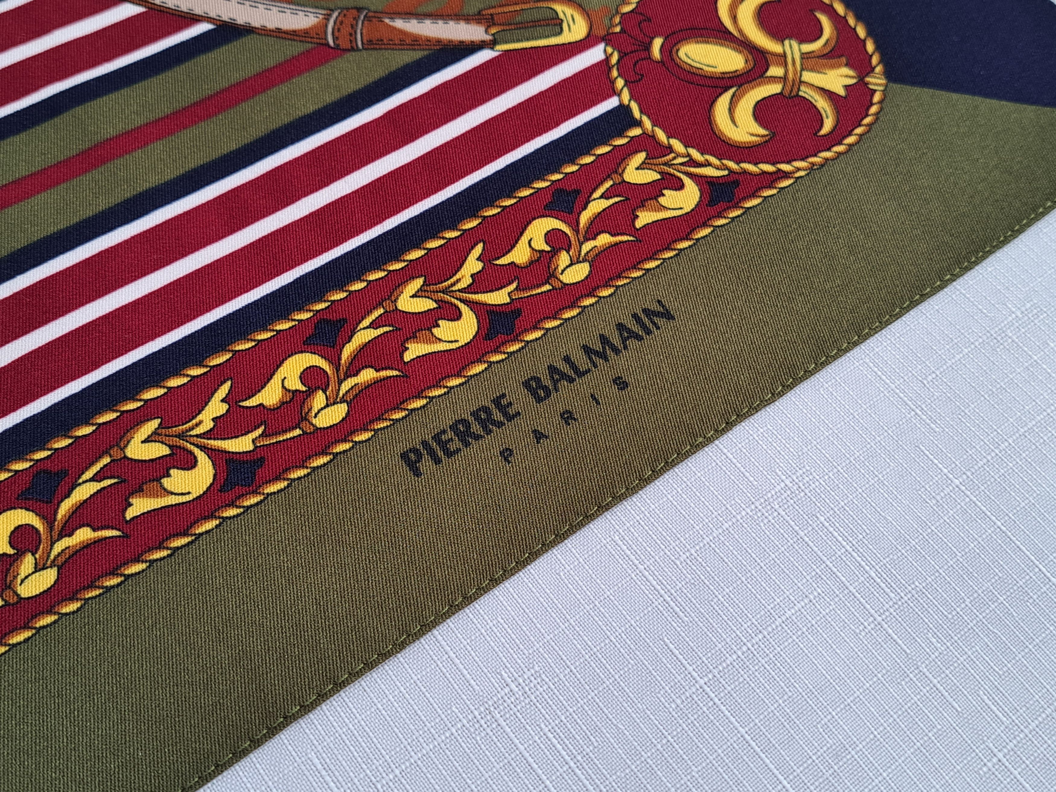Pierre Balmain Pierre Balmain hunting motif square scarf. Size ONE SIZE - 10 Thumbnail