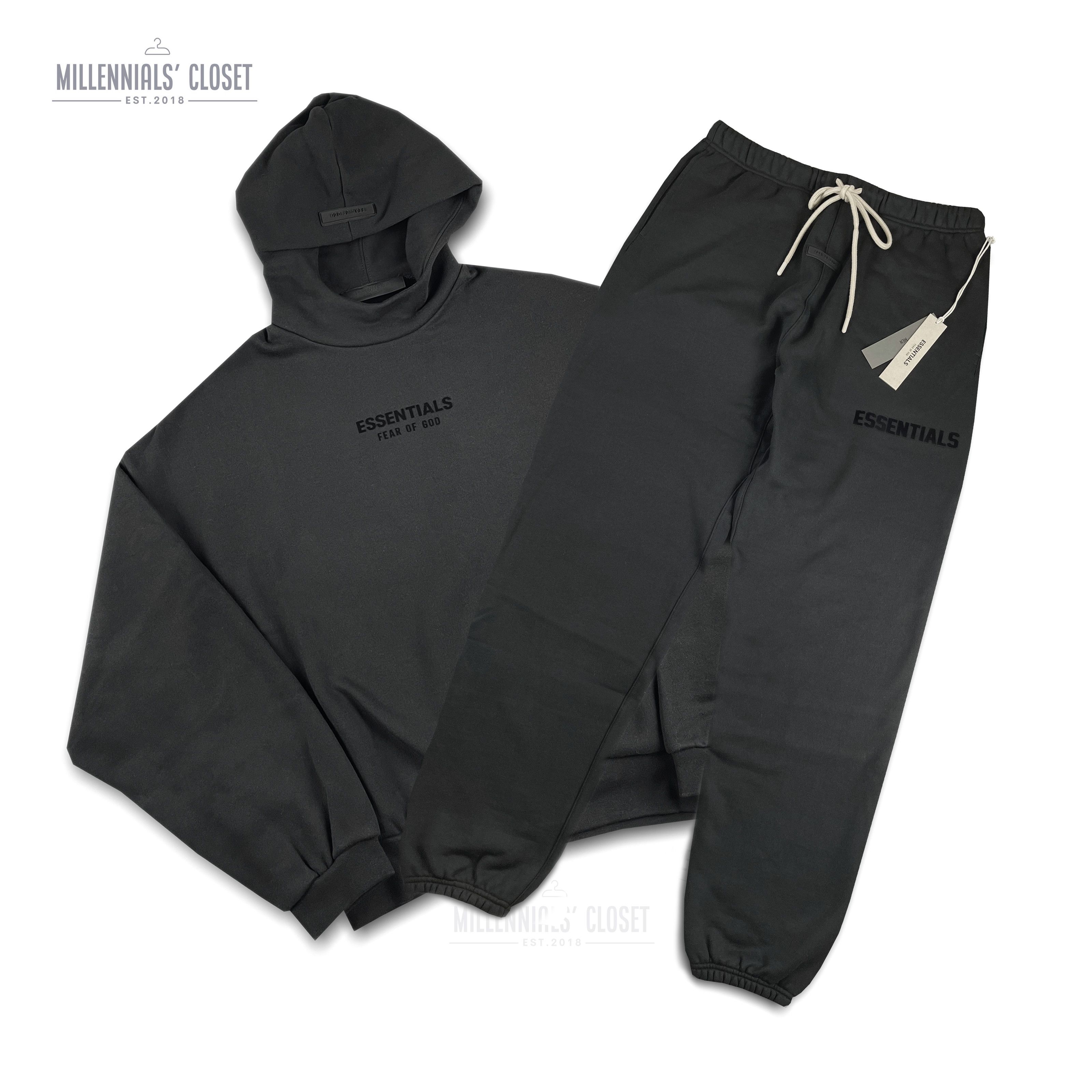 image of Essentials Tracksuit Jet Black Fw23 Size M, Men's