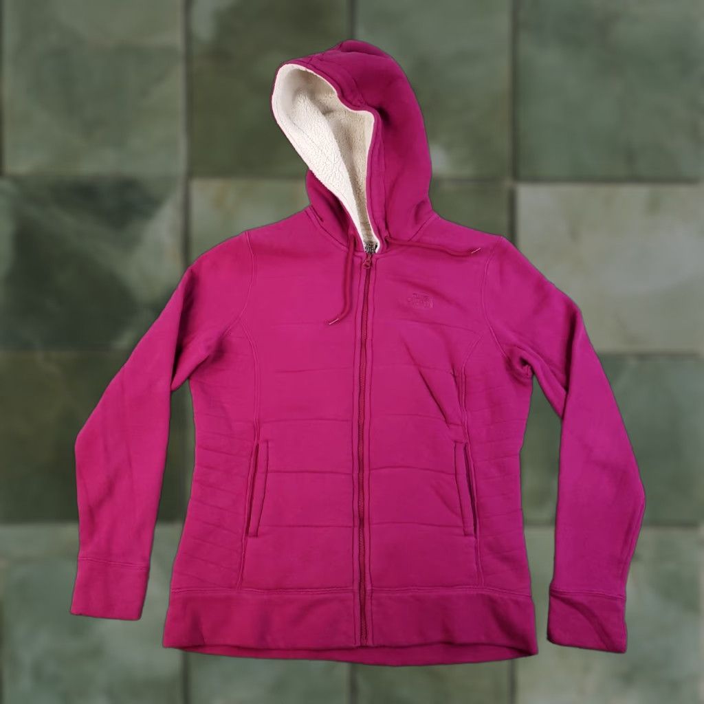The North Face The North Face Hoodie Womens Medium Pink Full Zip Sherpa Lined Hooded Jacket Size M / US 6-8 / IT 42-44 - 1 Thumbnail