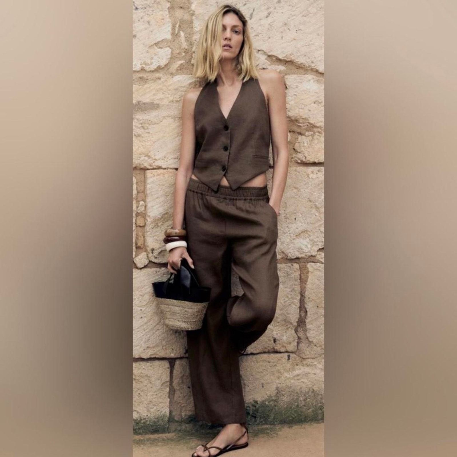 Zara Brown zara vest Size S / US 4 / IT 40 - 1 Thumbnail