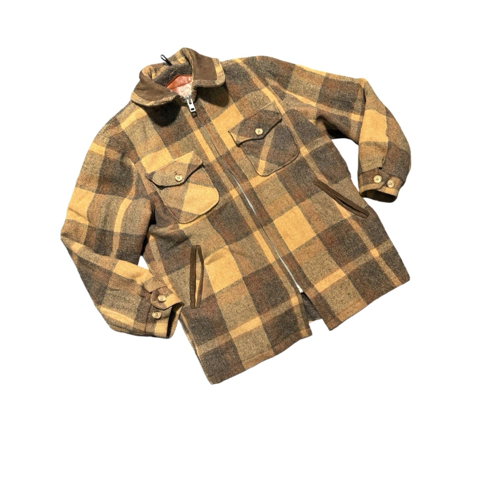 Vintage VINTAGE Woolrich Wool Blanket Fleece Lined Coat Jacket Plaid Wool Coat M Blue Mens 70s 3-in-1 Jacket Size US M / EU 48-50 / 2 - 3 Thumbnail