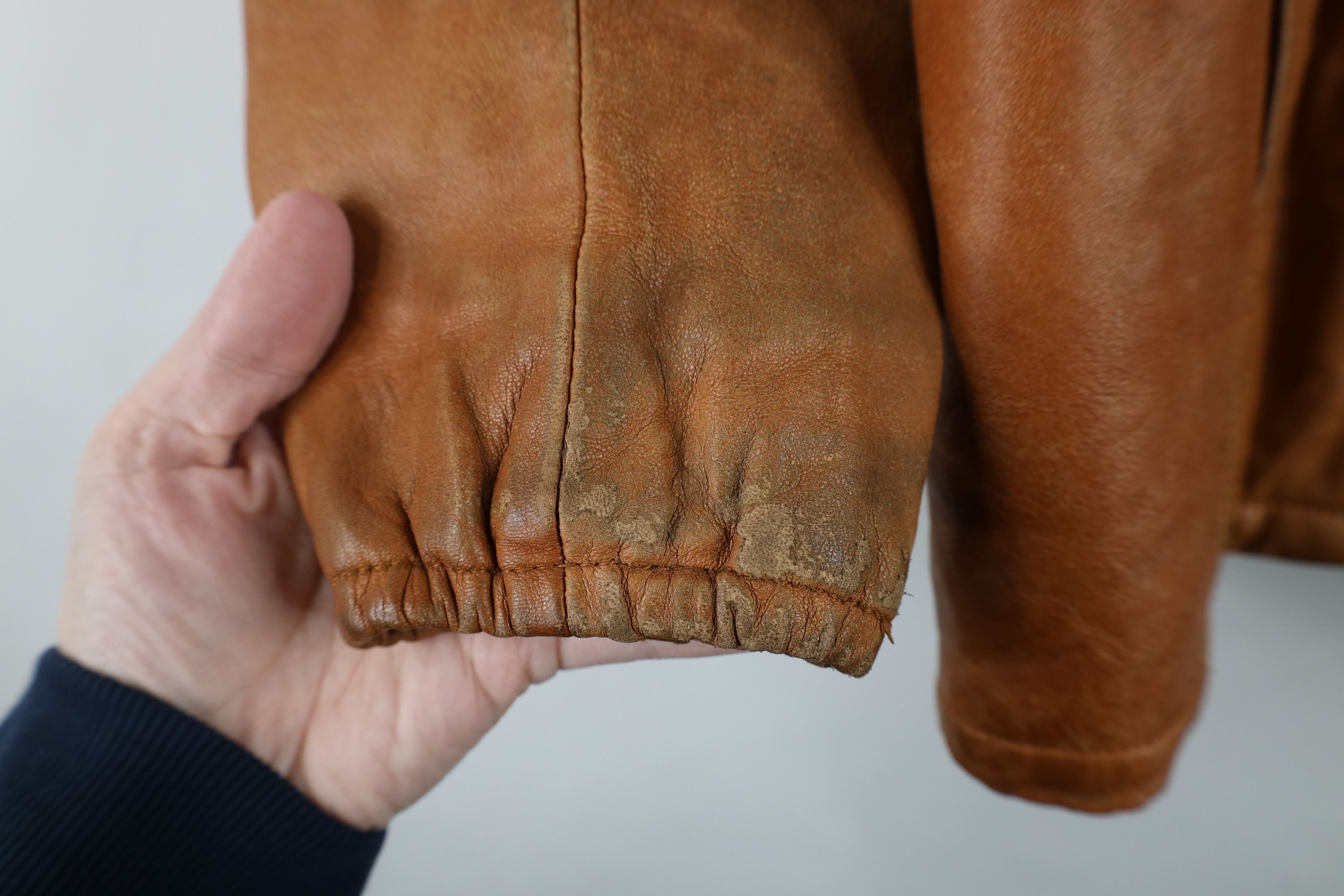Vintage Vintage 70s Streetwear Deep Pile Fleece Lined Leather Jacket Size XXS / US 00 / IT 34 - 8 Thumbnail