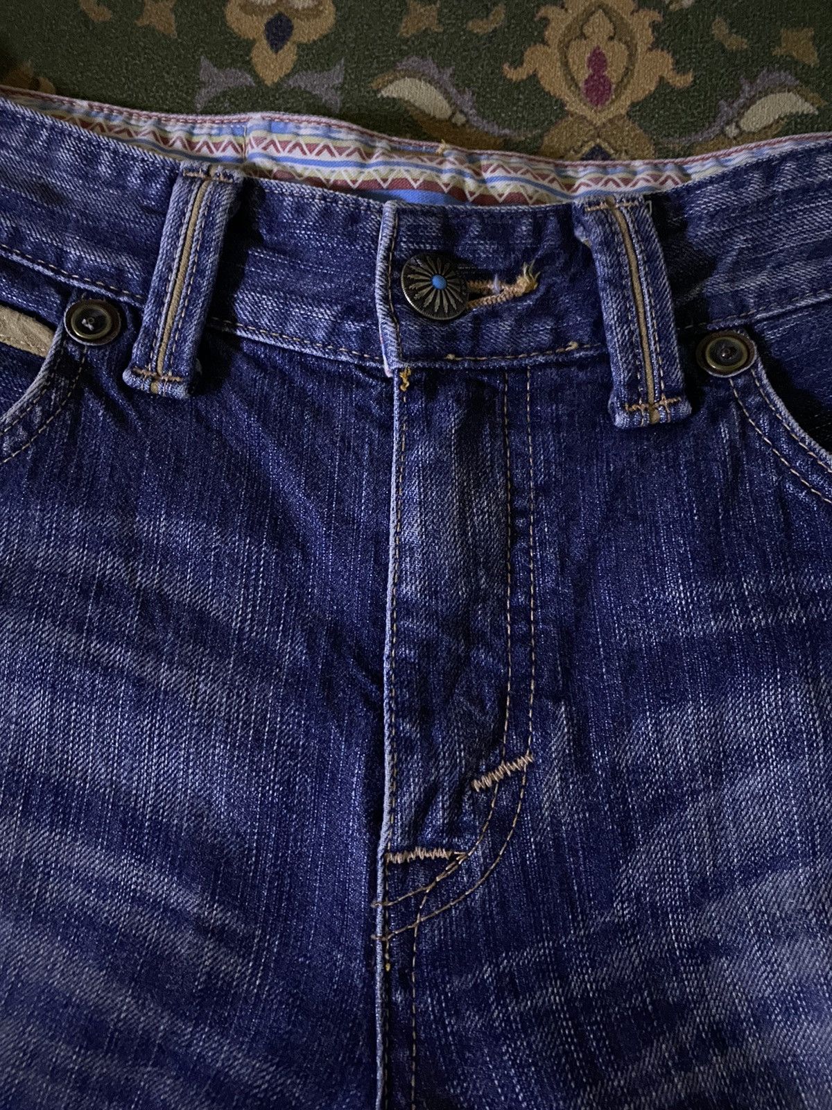 Edwin × If Six Was Nine × Le Grande Bleu (L.G.B.) 🔥RARE🔥Vintage Edwin Exclusive Flare Distressed Denim Size US 32 / EU 48 - 9 Thumbnail