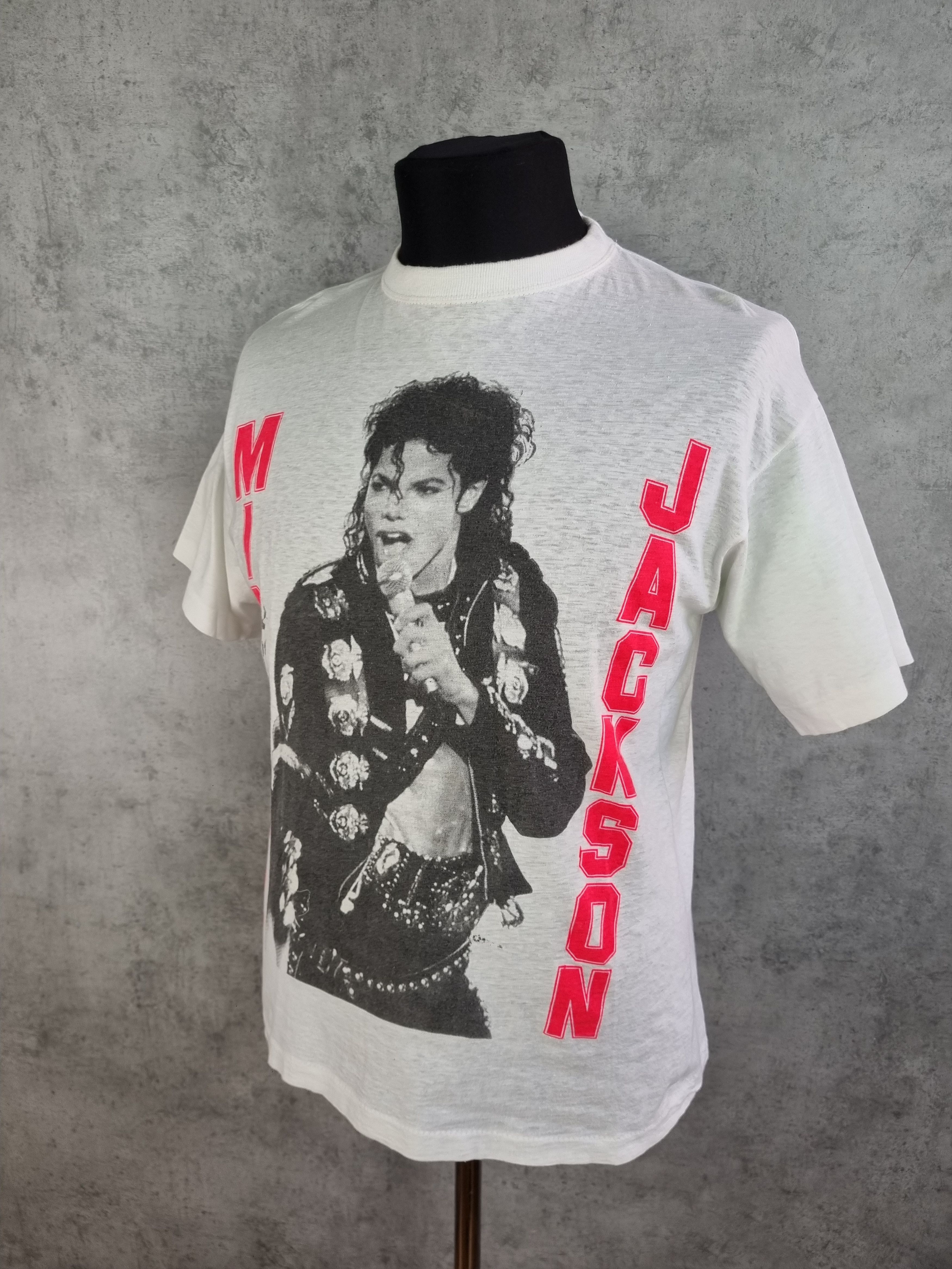 Band Tees × Michael Jackson × Vintage Michael Jackson Single Stitch Big Portret Vintage Tee shirt Size US L / EU 52-54 / 3 - 8 Thumbnail
