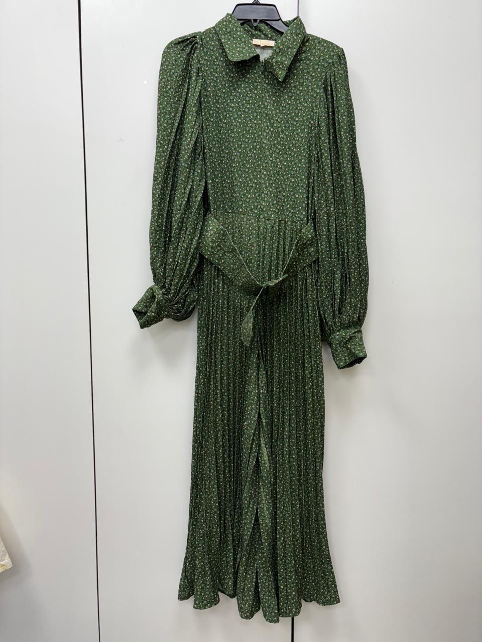 Other By Timo Pleated Jumpsuit Green Flowers Size L / US 10 / IT 46 - 3 Thumbnail