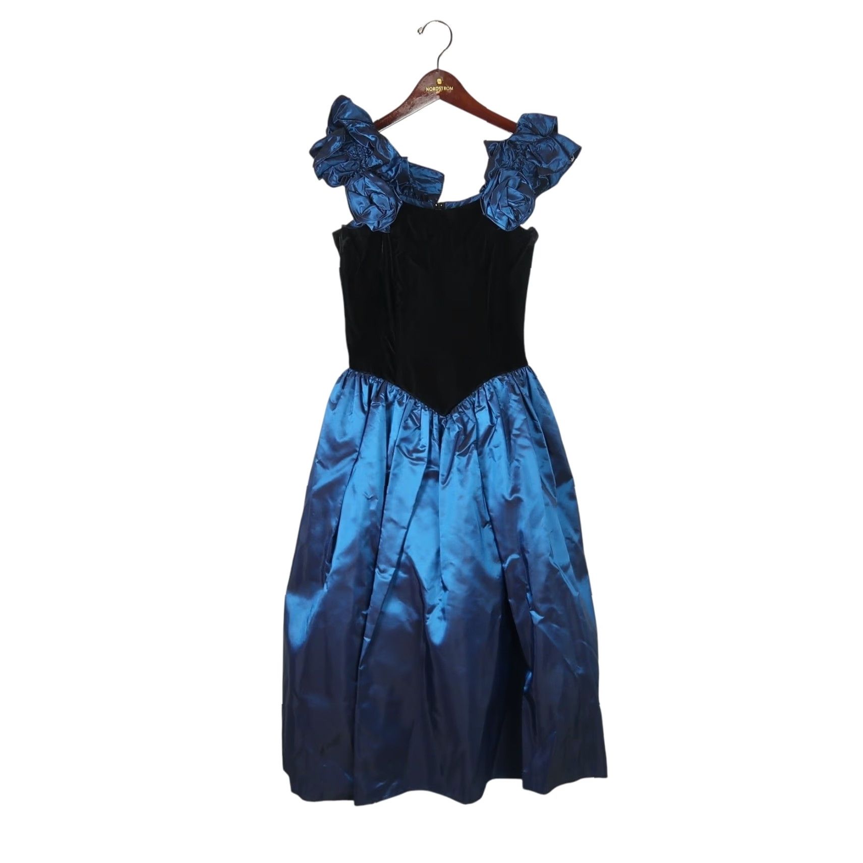 Vintage VINTAGE Gunne Sax Dress Ball Gown Iridescent Navy Blue Velvet Party Midi 80s XS Womens Womens Velvet Dress 80s Party Cocktail Formal Size XS / US 0-2 / IT 36-38 - 7 Thumbnail