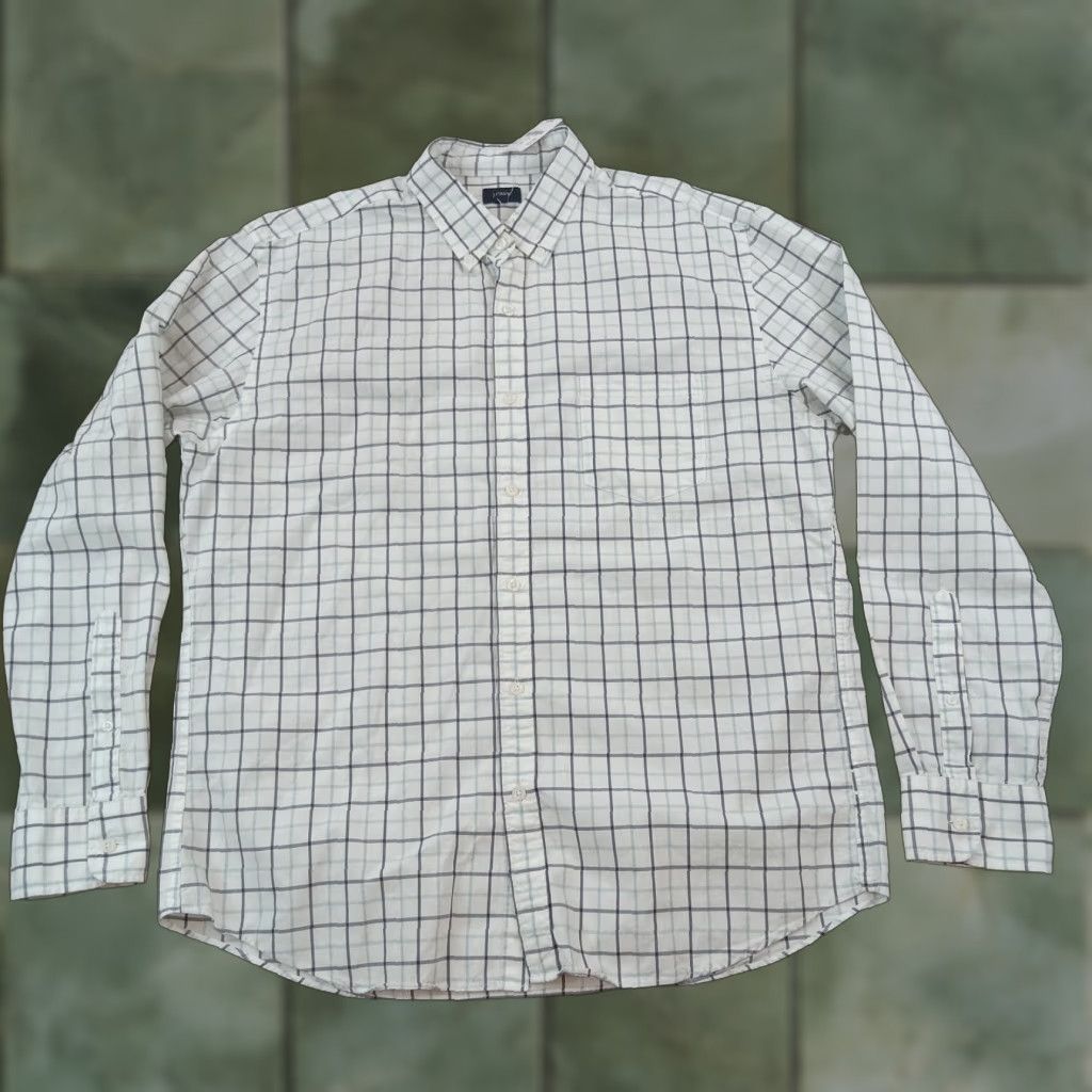 J.Crew J.CREW Shirt Mens Extra Large Blue White Plaid Button Up Long Sleeve Casual Business Size US XL / EU 56 / 4 - 1 Thumbnail