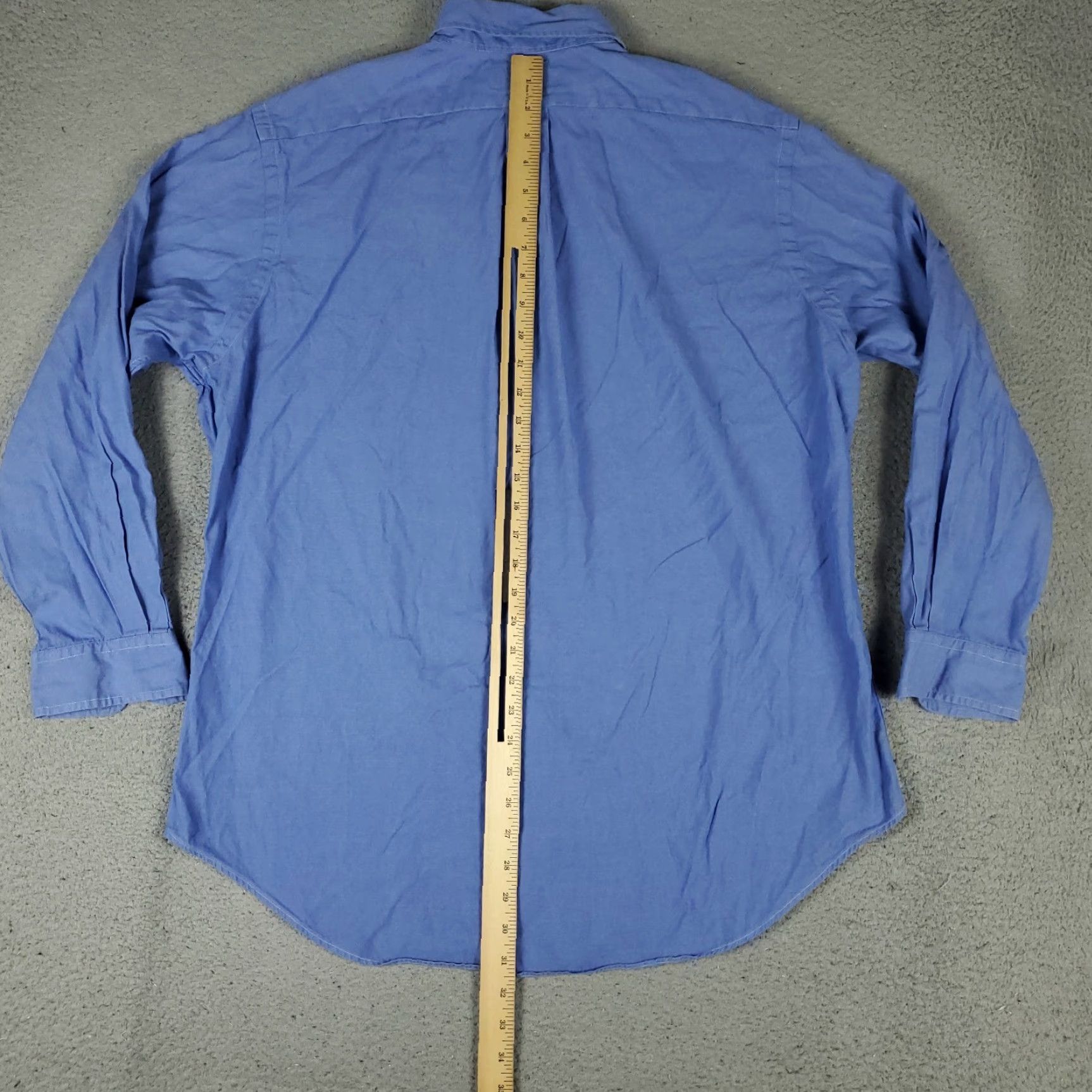 Ralph Lauren Ralph Lauren Shirt Mens 16.5 Blue Pony Dress Button Up Long Sleeve Collar Down Non-Iron Pockets Classic American Modern Dress Shirt Men Size 46R - 4 Thumbnail