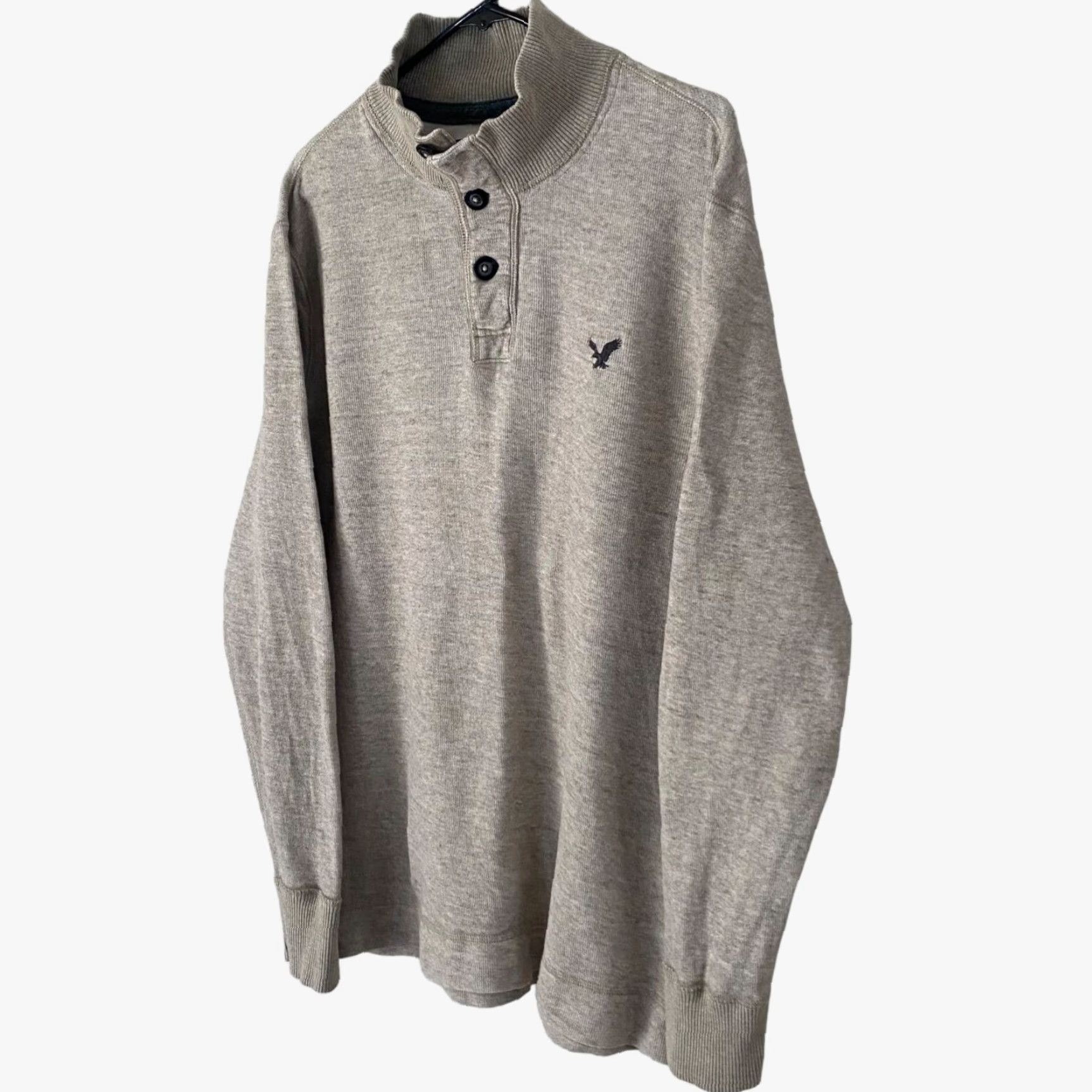 American Eagle Outfitters VINTAGE American Eagle Outfitters Henley Shirt Gray Heavyweight Long-Sleeve Mens XL Size US XL / EU 56 / 4 - 2 Thumbnail