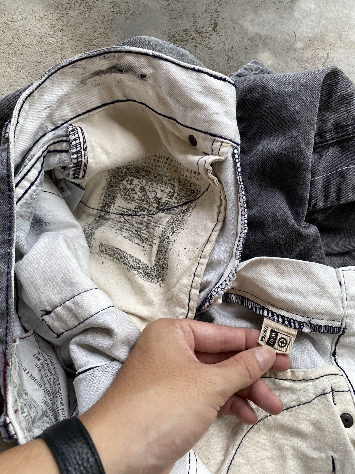 If Six Was Nine × Japanese Brand Vintage Tough Ruched Jeans Size US 31 - 14 Thumbnail
