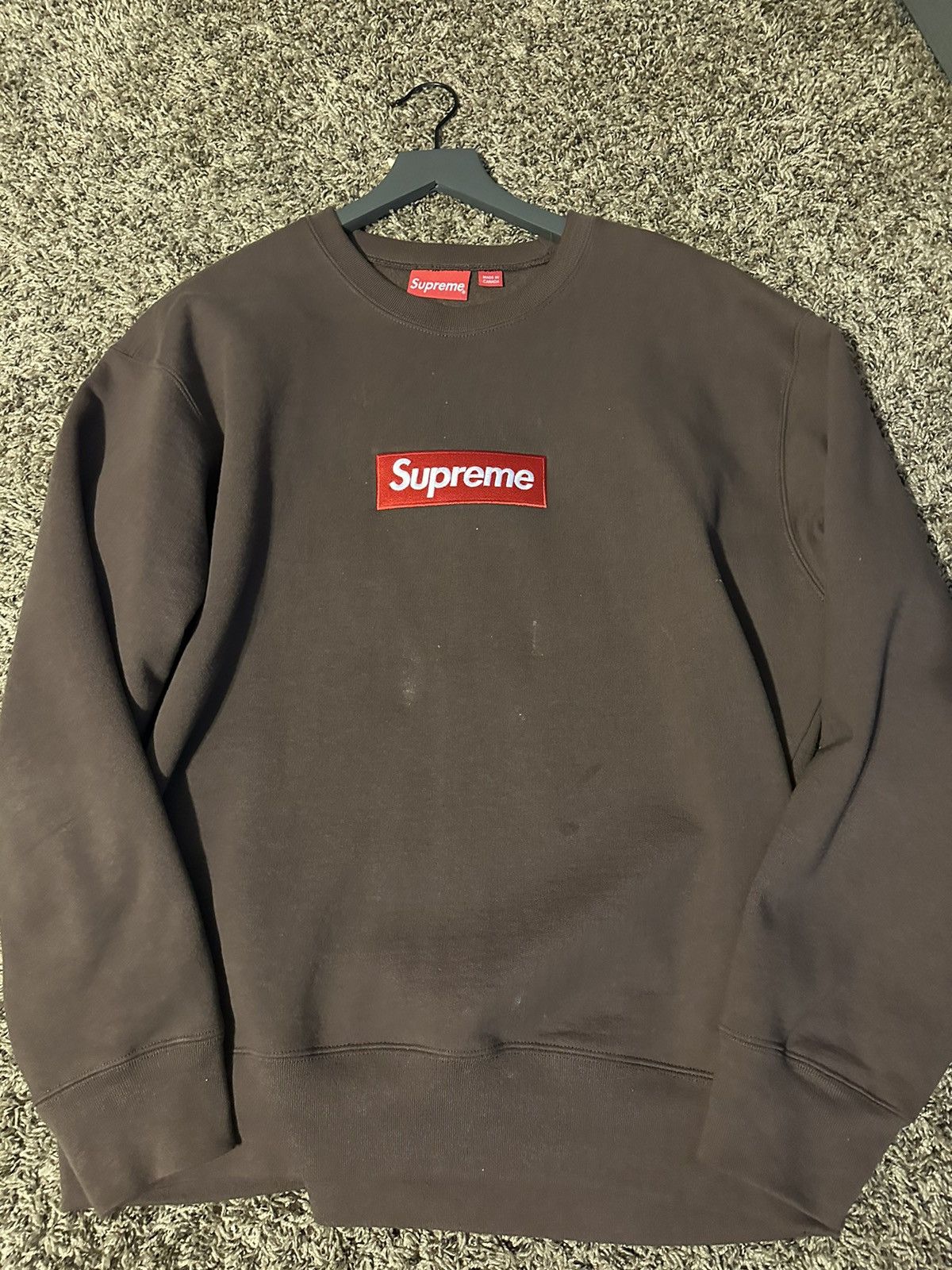 Supreme Supreme Brown box logo Crewneck FW22 | Grailed